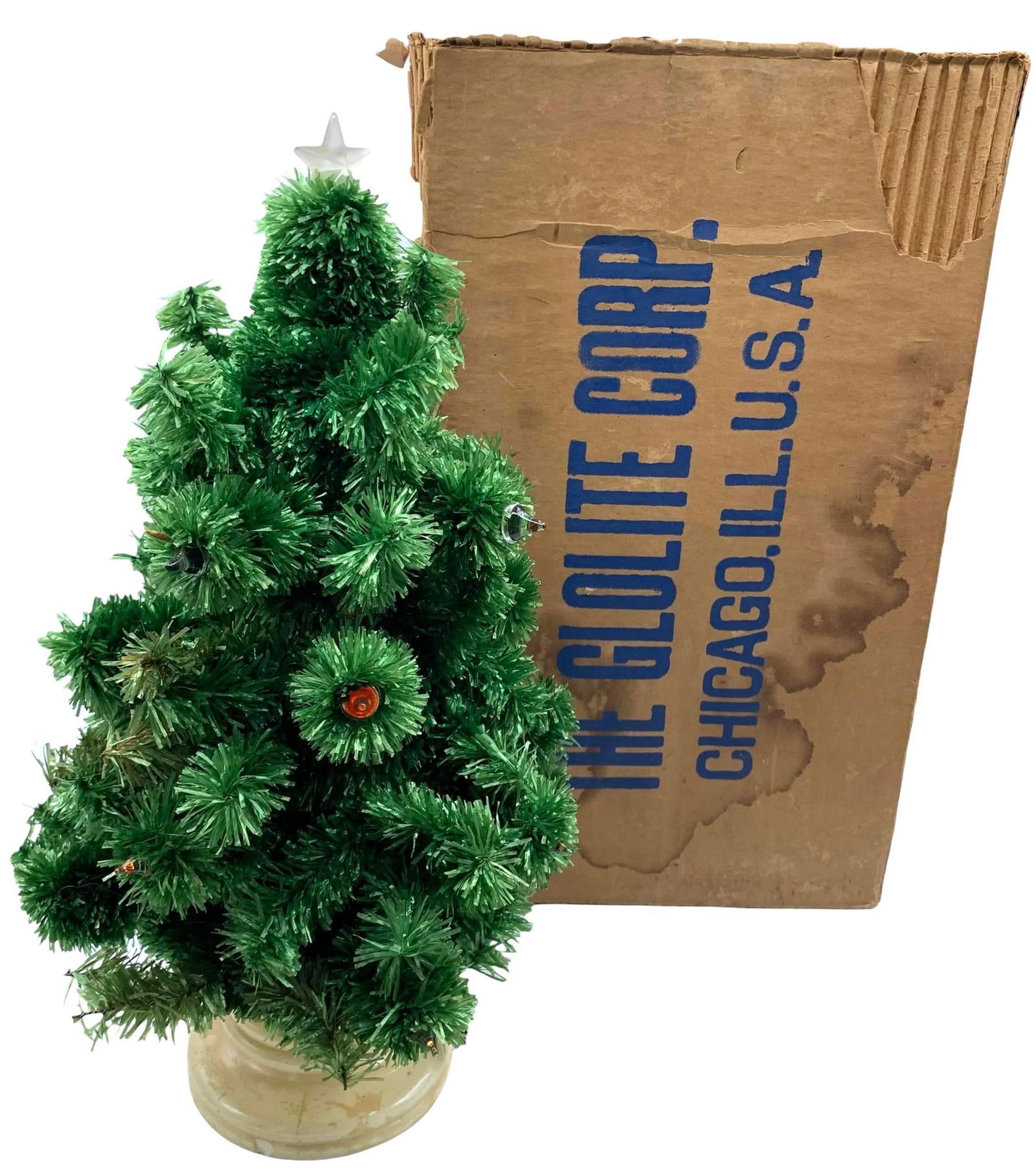 Mid Century THE GLOLITE CORP. Light Up Christmas Tree Holiday Decoration (1 of 18)