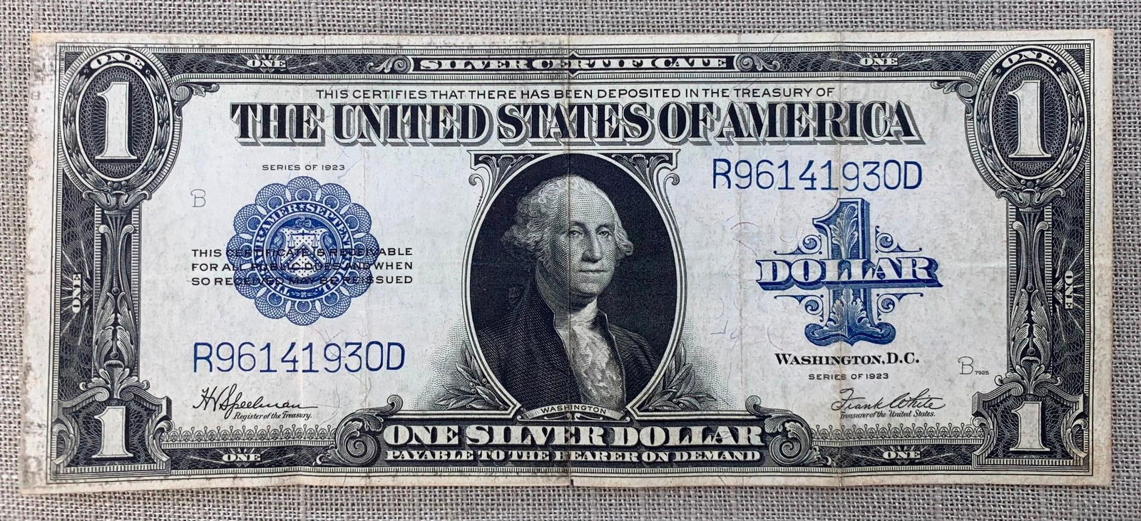 1923 US 1 Silver Dollar Silver Certificate Antique Paper Currency Bill (1 of 3)