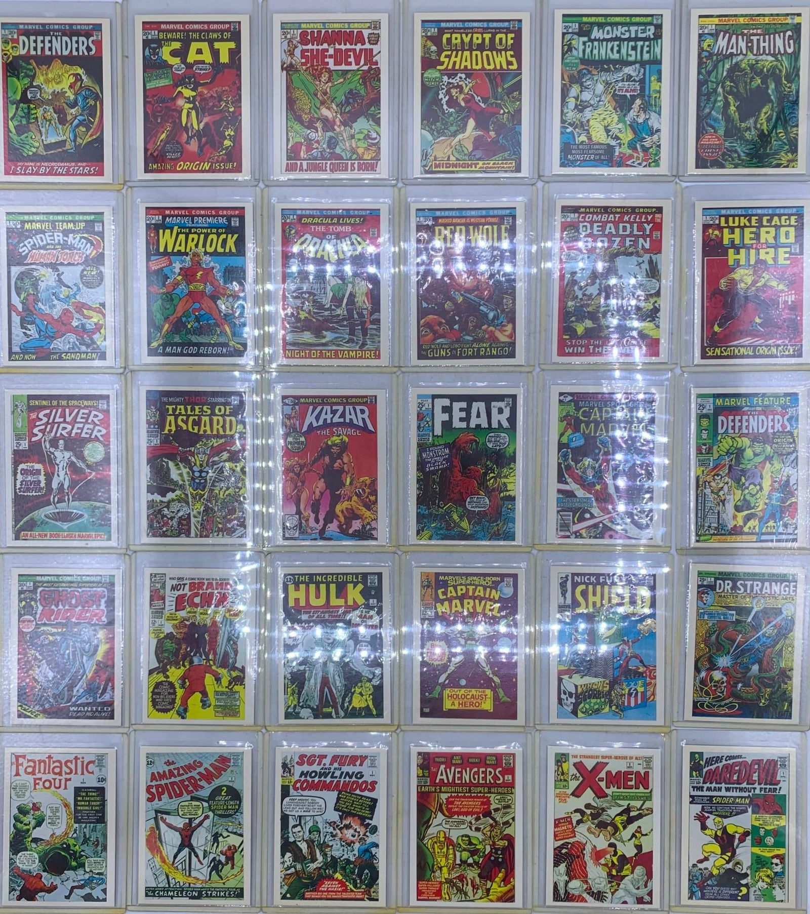 MINT Complete 60 pc MARVEL Comics First Issue Covers SUPERHEROES Trade Card Set (1 of 12)