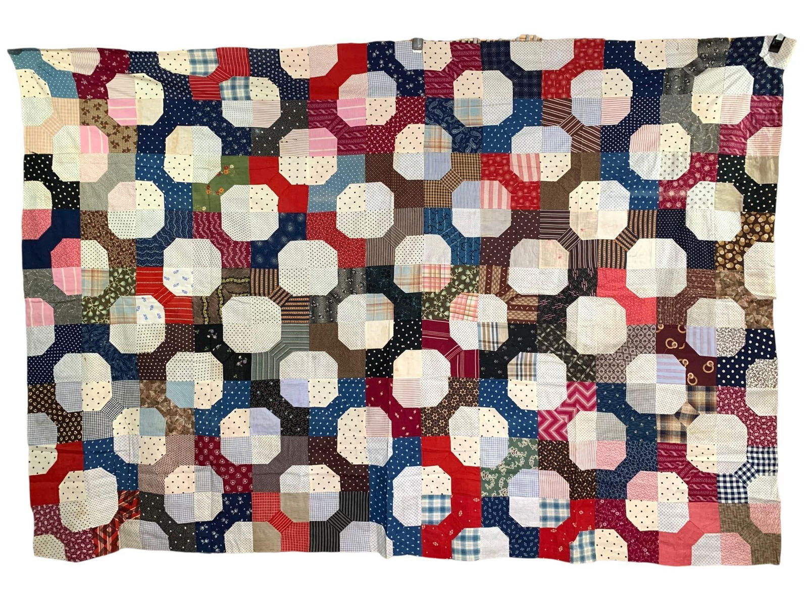 Antique Victorian Bow Tie Variation Quilt Top (1 of 16)