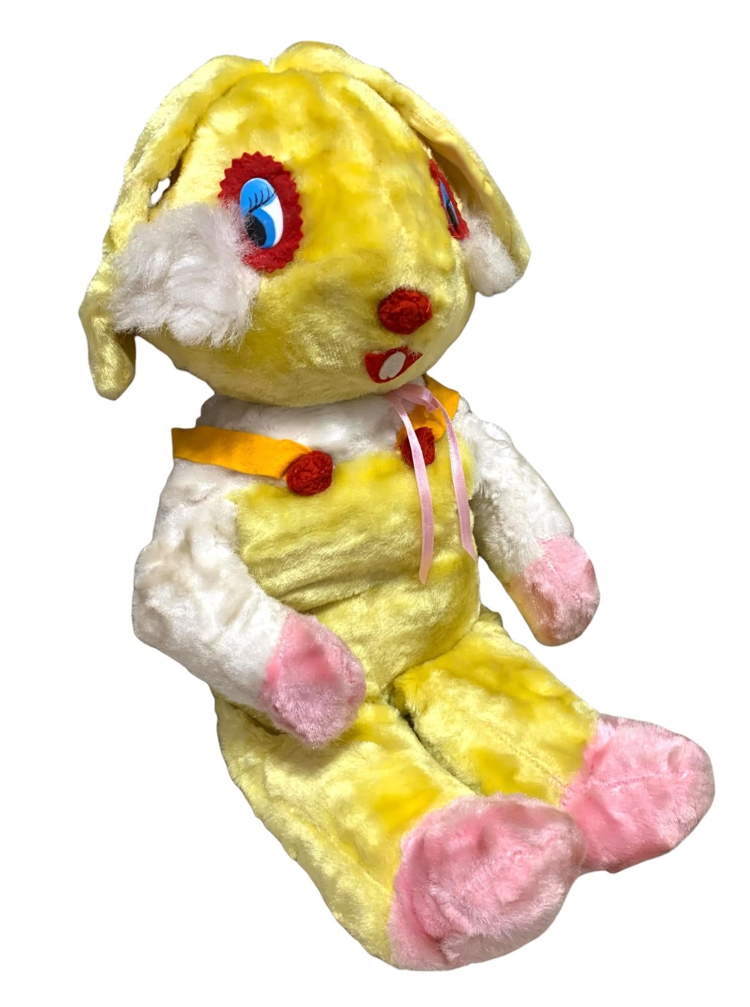 LARGE 27" Mid Century Pastel Plush Vintage Easter Bunny Stuffed Toy (1 of 12)