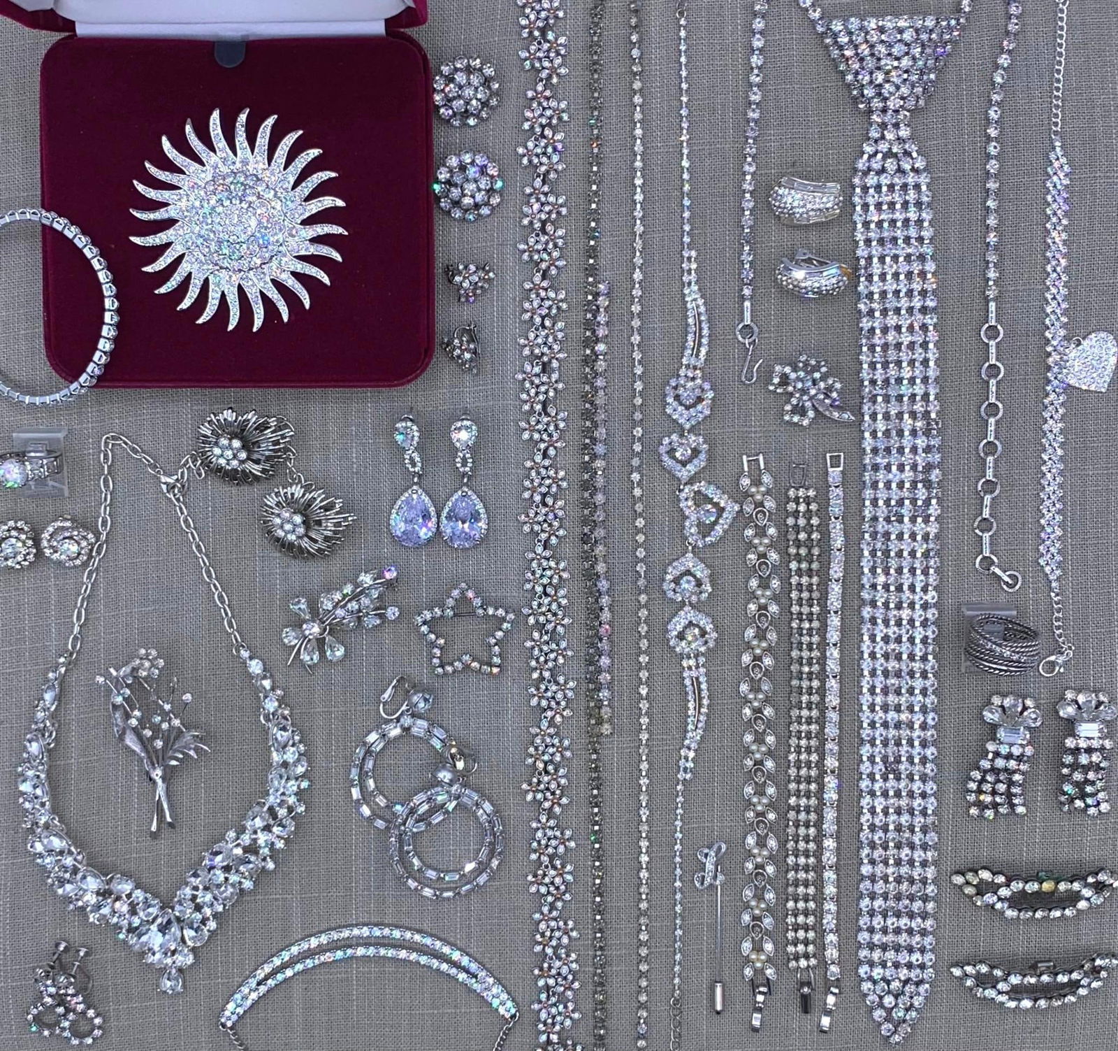 39 pc Opulent Sparkling Rhinestone Camrose Kross, Swarovski, Costume Jewelry Collection (1 of 15)