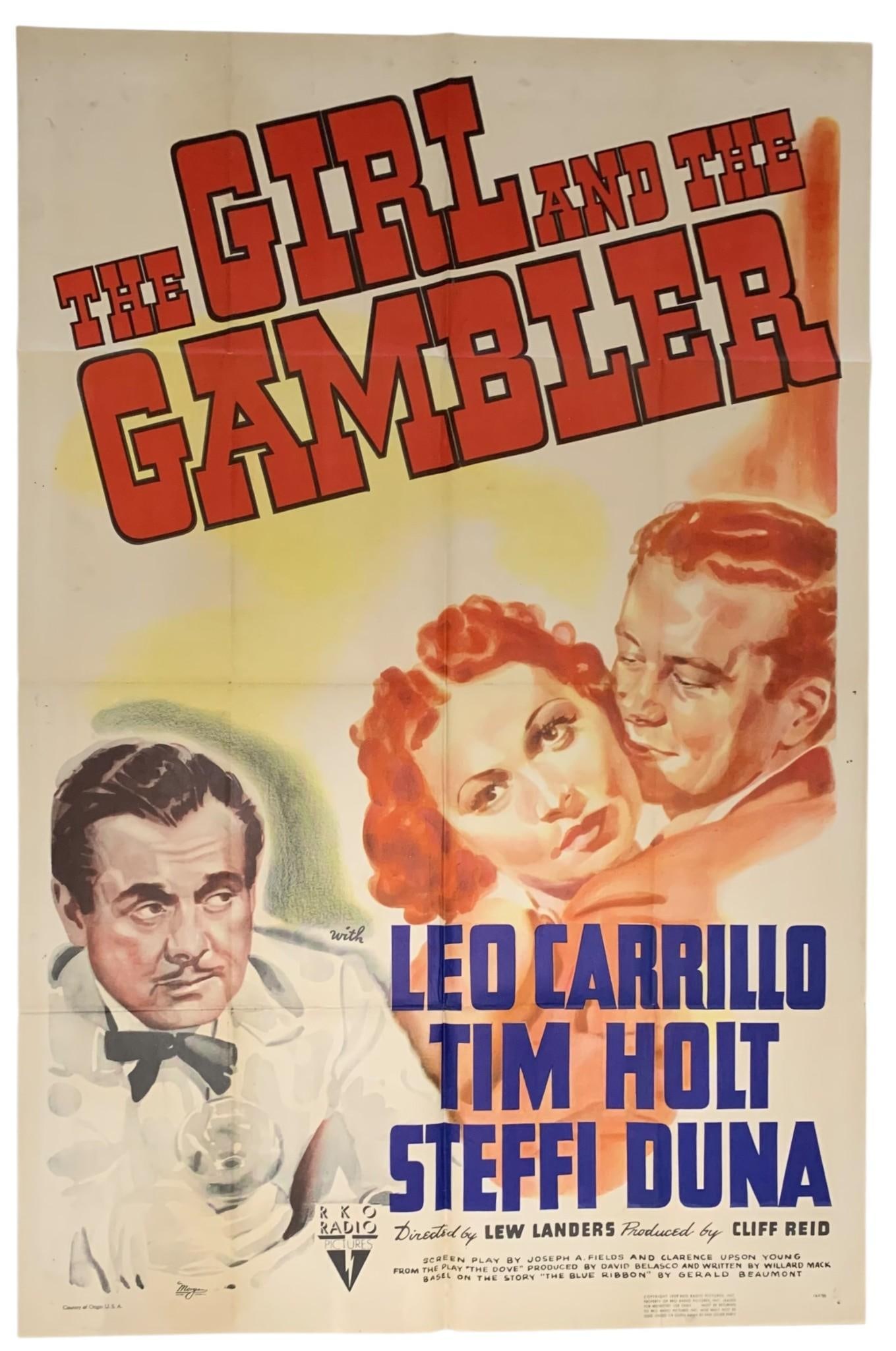Original 1939 RKO Radio Pictures The Girl and the Gambler Vintage Theater Movie Poster (1 of 7)