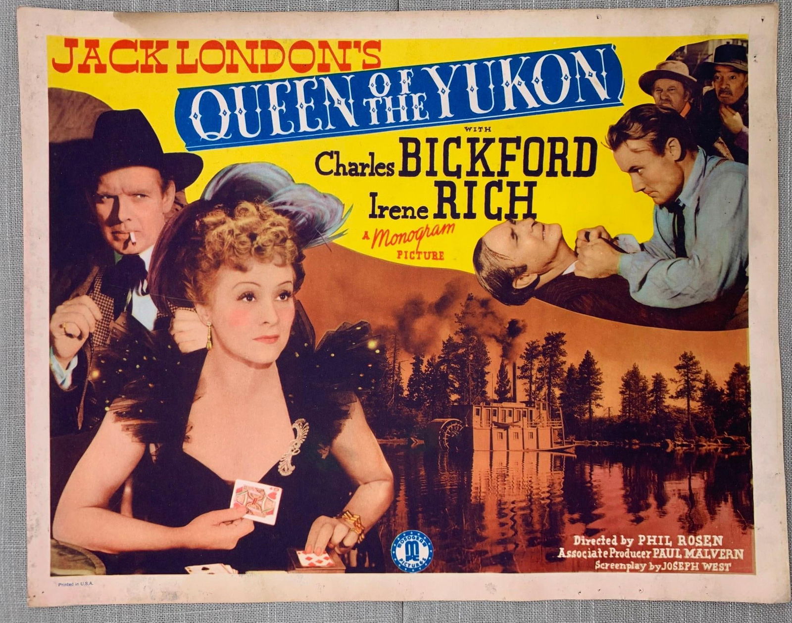 8 pc 1940 Monogram Pictures QUEEN of the YUKON Theater Lobby Card Movie Advertising Posters (1 of 5)