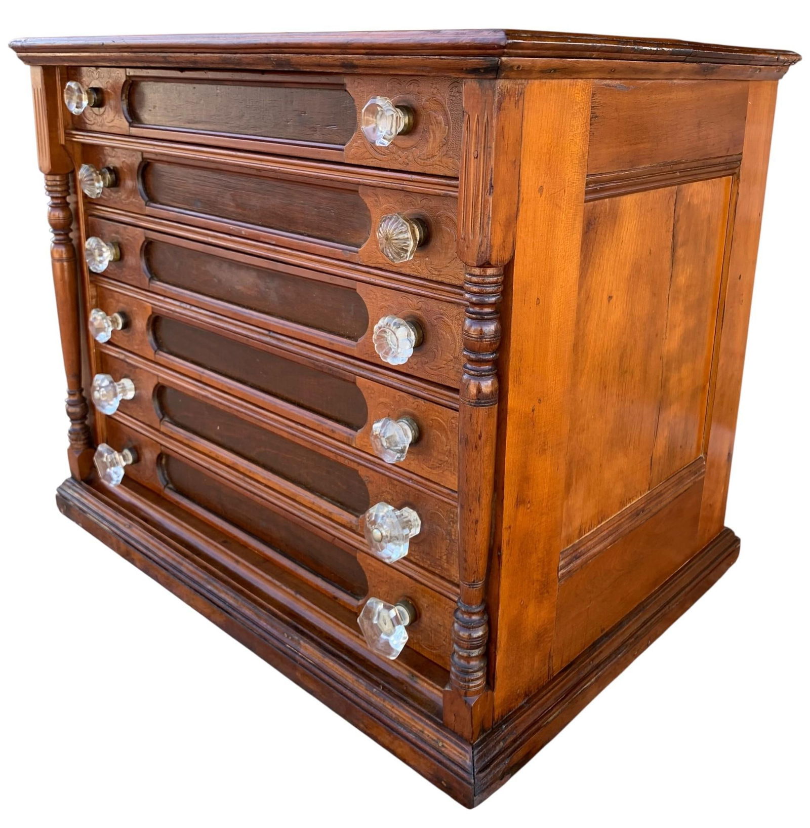 Fantastic Antique Victorian era 19th Century Country Store Spool Cabinet, 6 Drawer Chest (1 of 15)