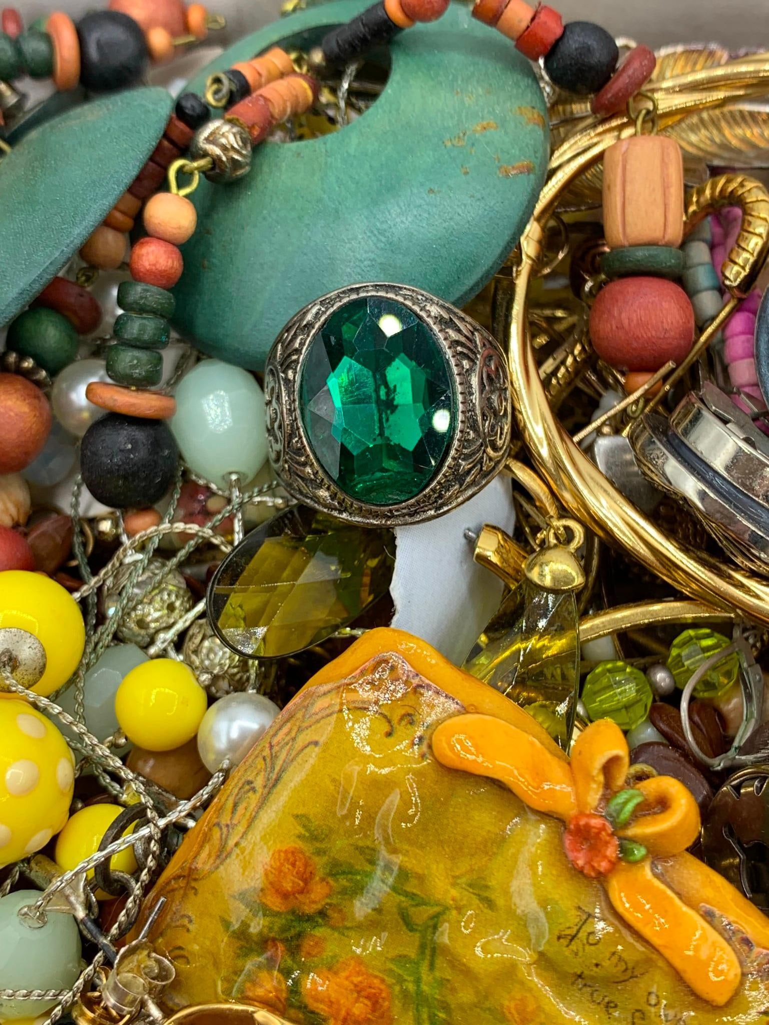8 POUNDS Vintage Costume Jewelry: For crafting, assemblage or dress up!