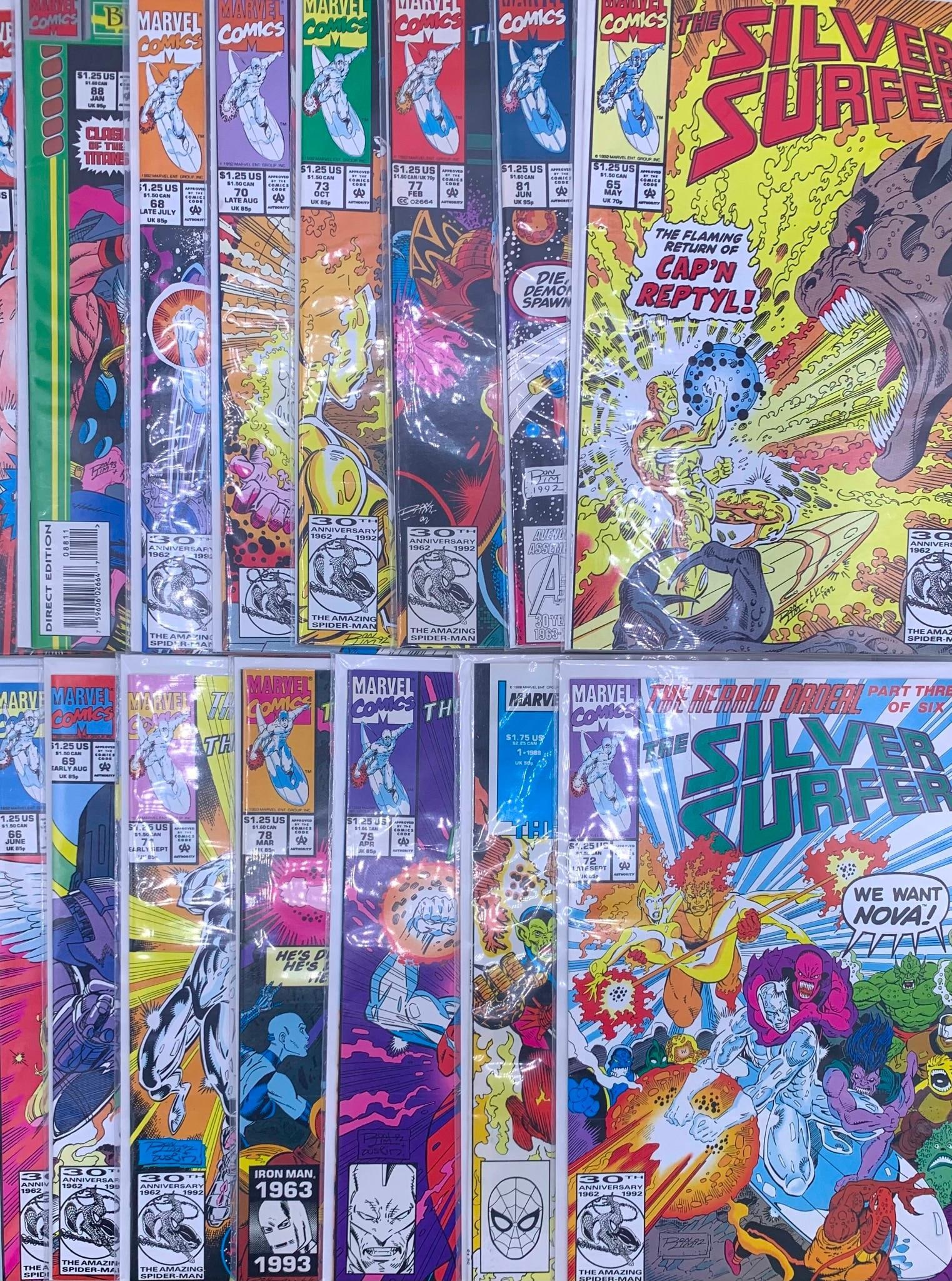 16 Vintage Marvel SILVER SURFER Comic Books (1 of 6)