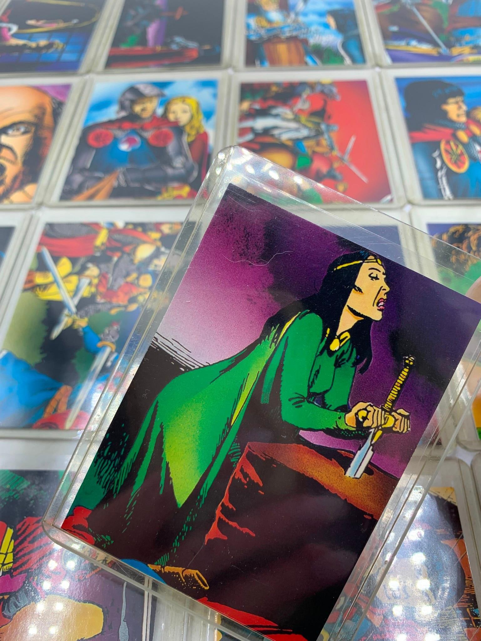 90 pc SET Vintage 1995 Prince Valiant Trading Cards in MINT Condition: Each card in a soft plastic sleeve Inside of a hard plastic sleeve, in Mint condition.