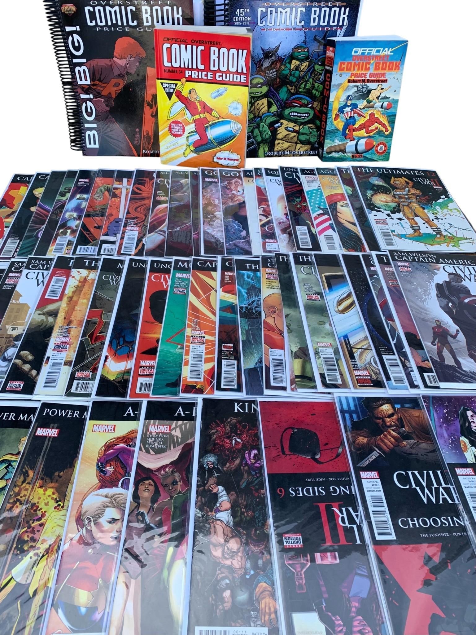 64 pc Vintage The Punisher, Sleepwalker, Civil War MARVEL Comics and Comic Book Price Guides (1 of 16)