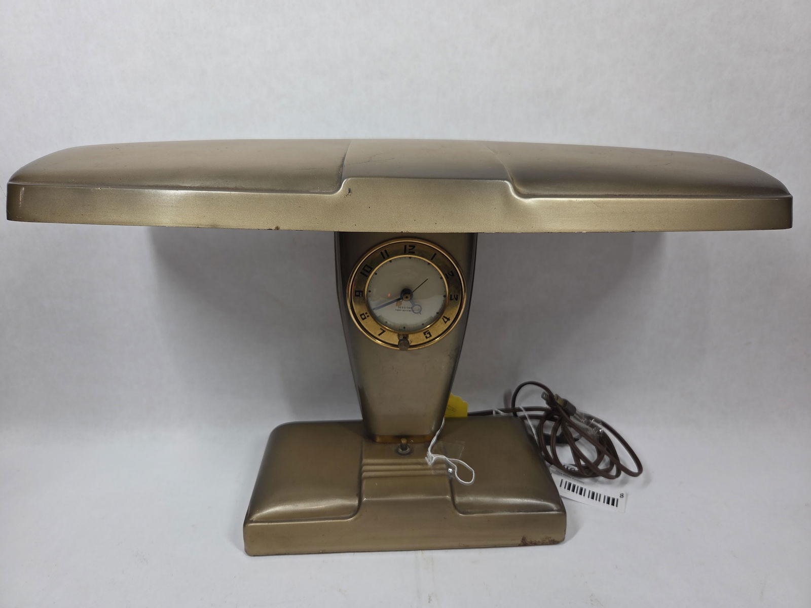 MCM Marks Deluxe Industrial Art Deco Sessions Timer Movement Clock Desk Lamp (1 of 4)