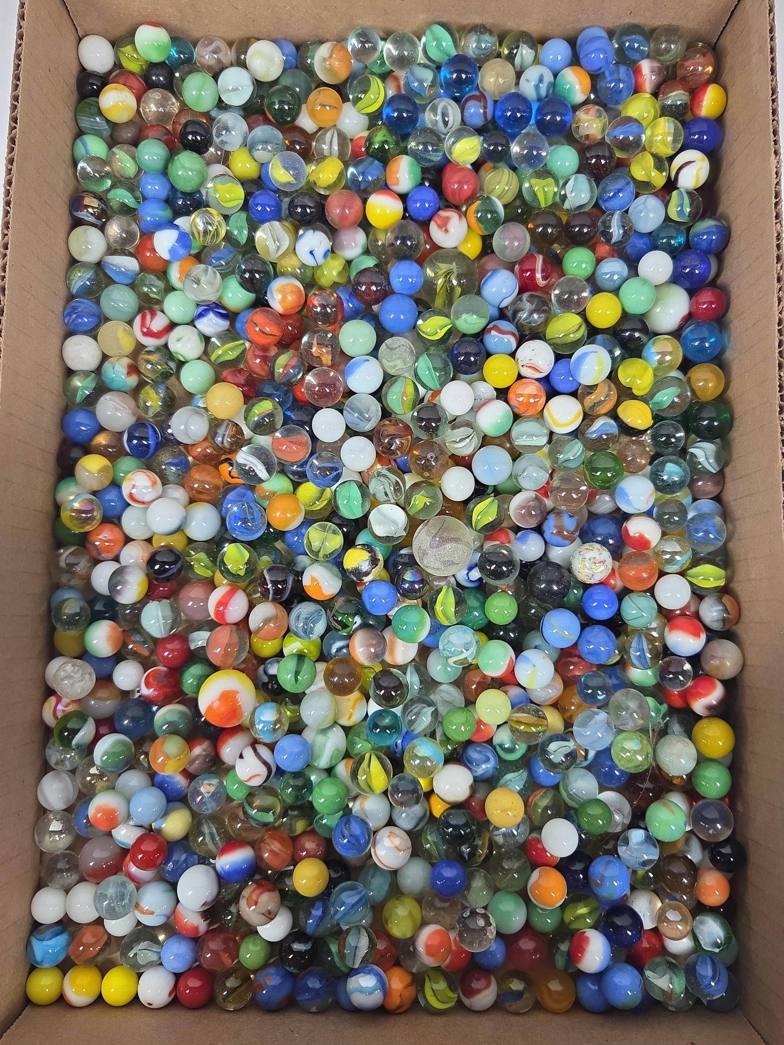 Large Marble Collection Inc. Early and Modern Various Style and Colors Inc. Shooters and More: This great early and modern marble lot inc. Uranium and more