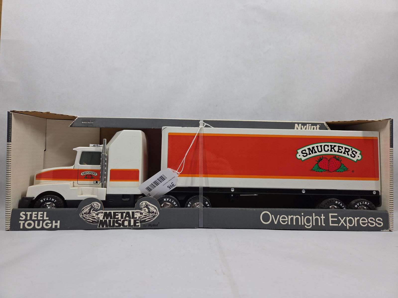 Nylint Vintage Pressed Steel Smuckers Overnight Express Advertising Tractor and Trailer: NOS? Stock no. 360Z