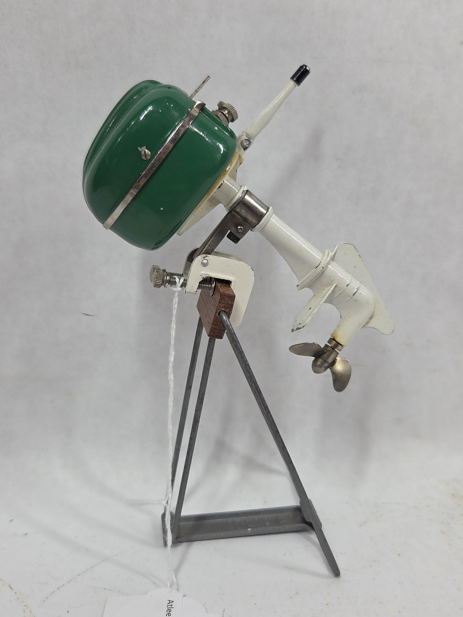 Western Import Co. Special Type DC Outboard Engine w/ Stand: appears to be in good condition 4.75 in.