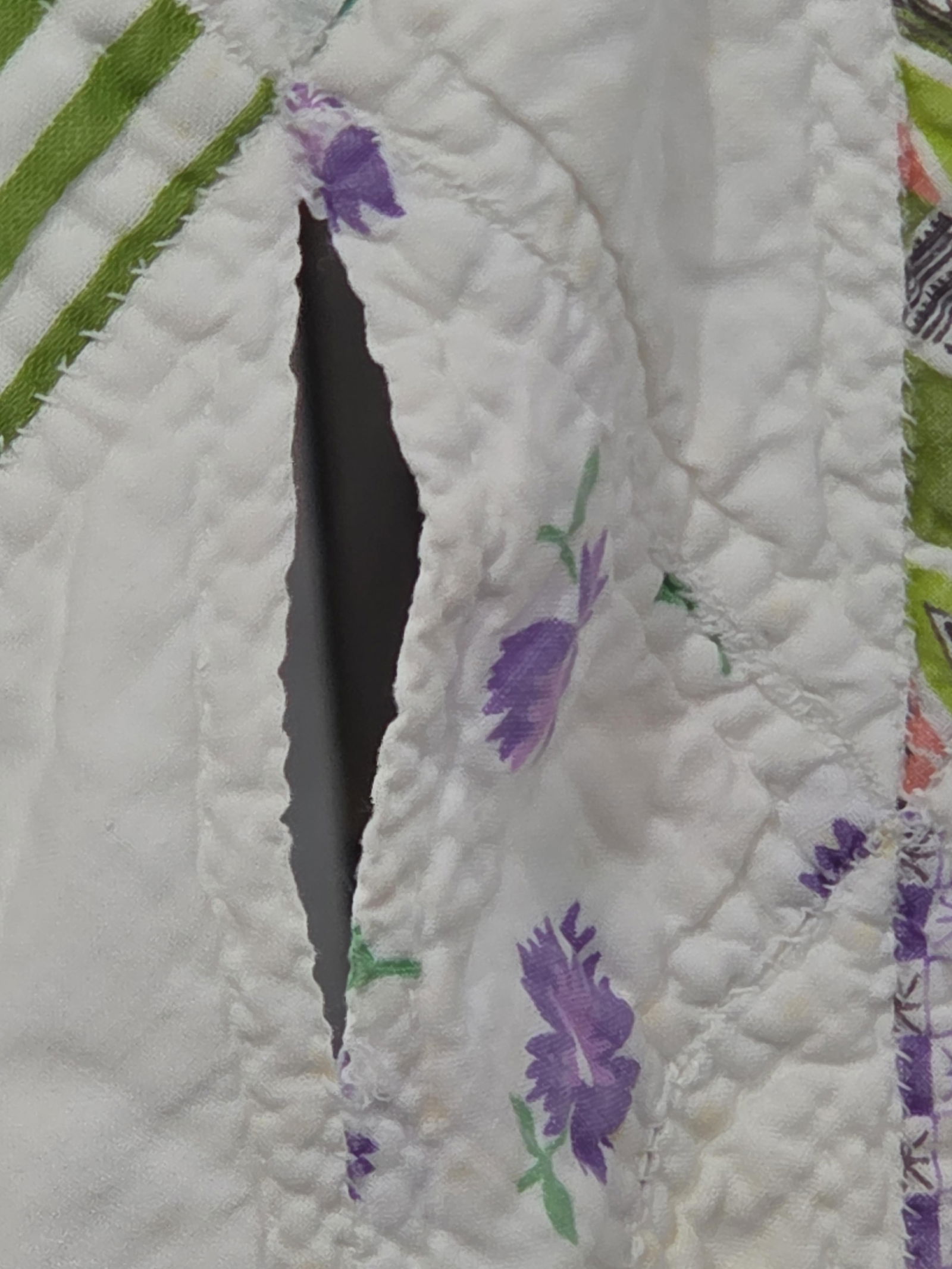 Early Hand Stitched Flying Geese Patchwork Quilt - 6