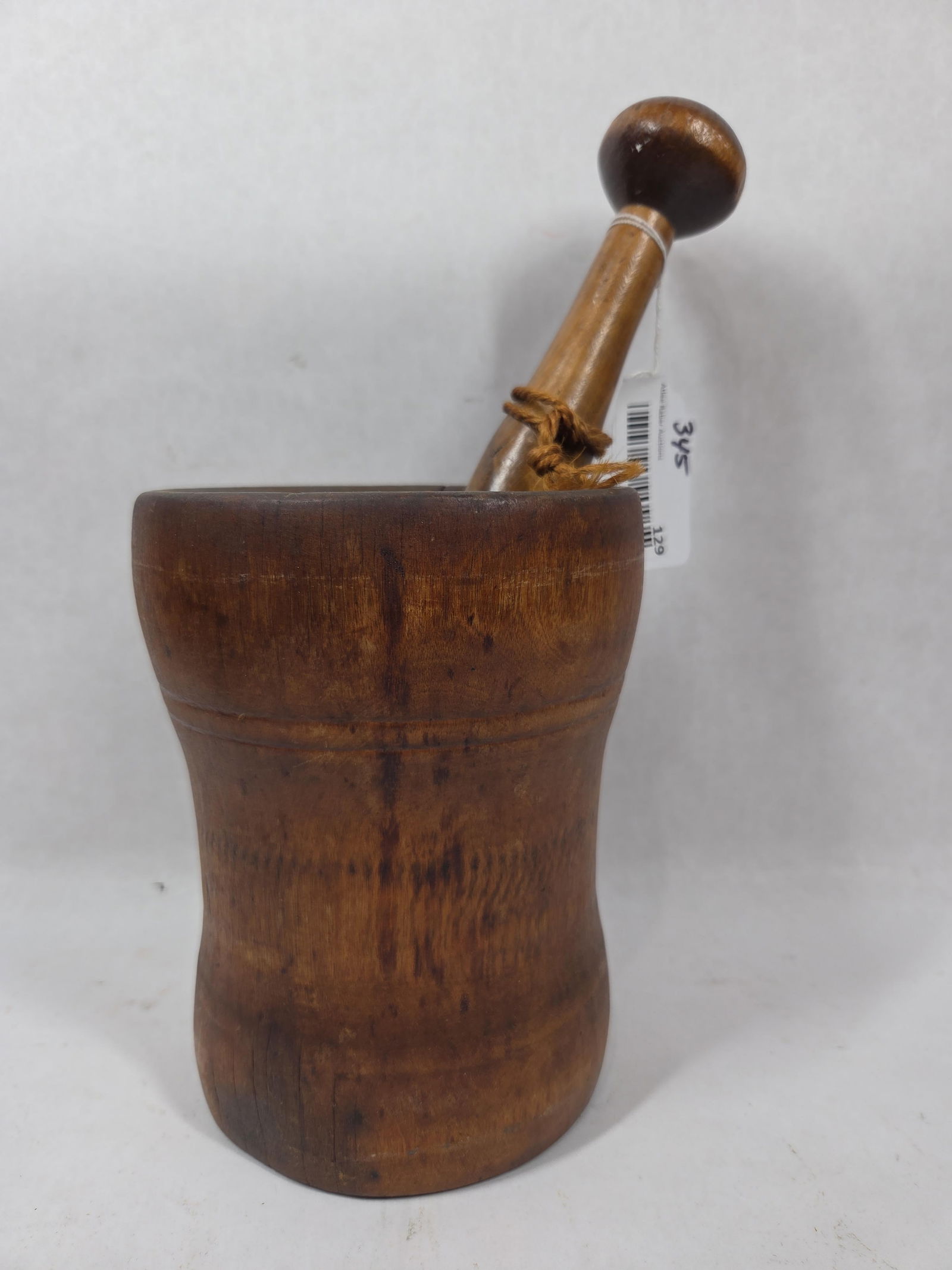 Large Apothecary Wooden Mortar and Pestle: Great overall condition standing 8 in. H