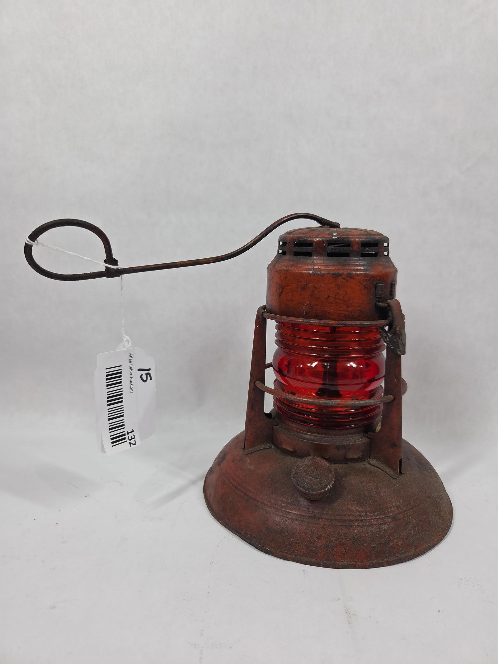 Dietz No 40 Traffic Gard Lantern: Red globe and embossed PDH. Internal wick is in good condition. 8 inches tall