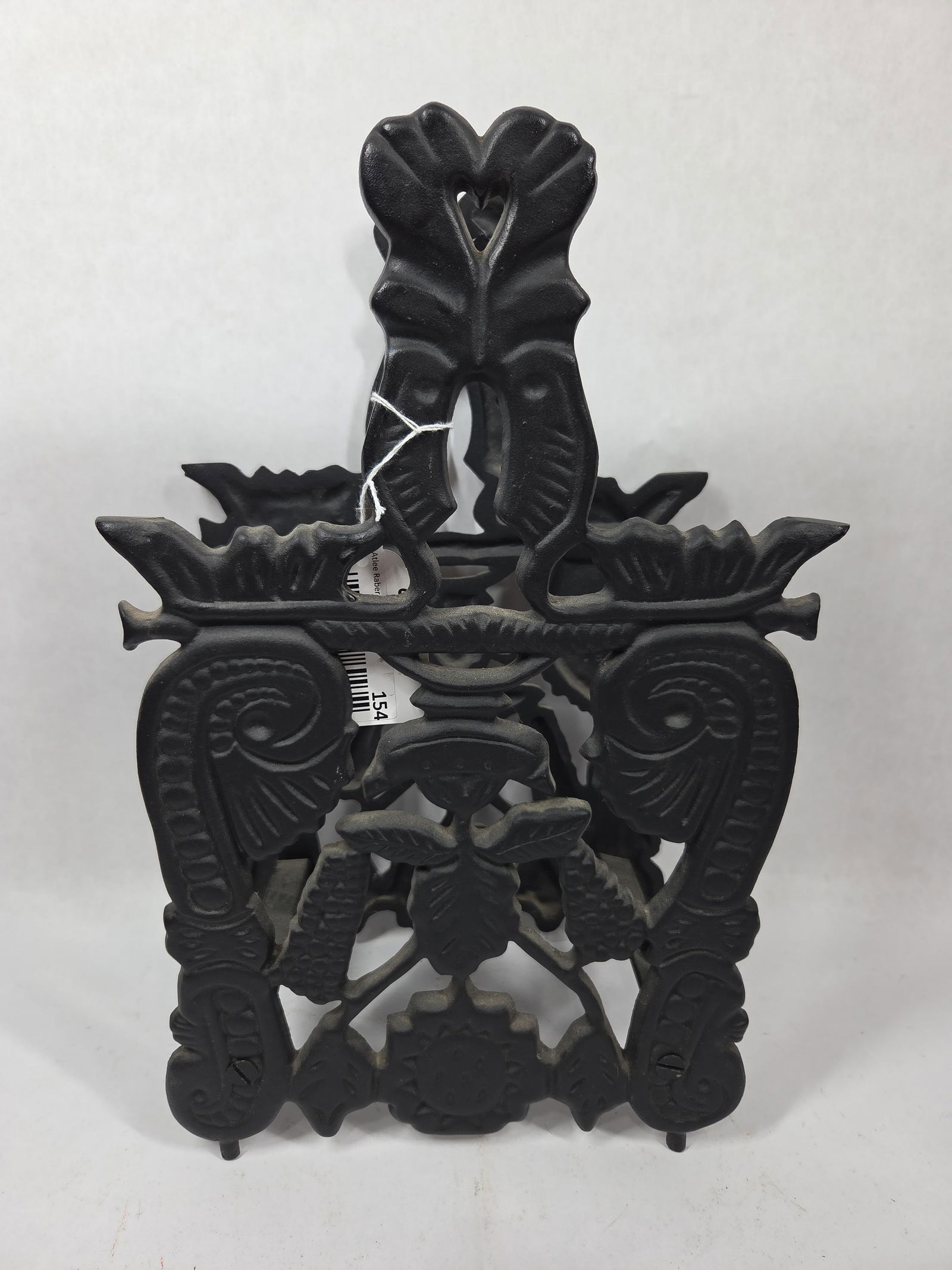 1940's Cast Iron EMIG USA Magazine Rack / Log Holder: Great overall condition measuring 15 in. h