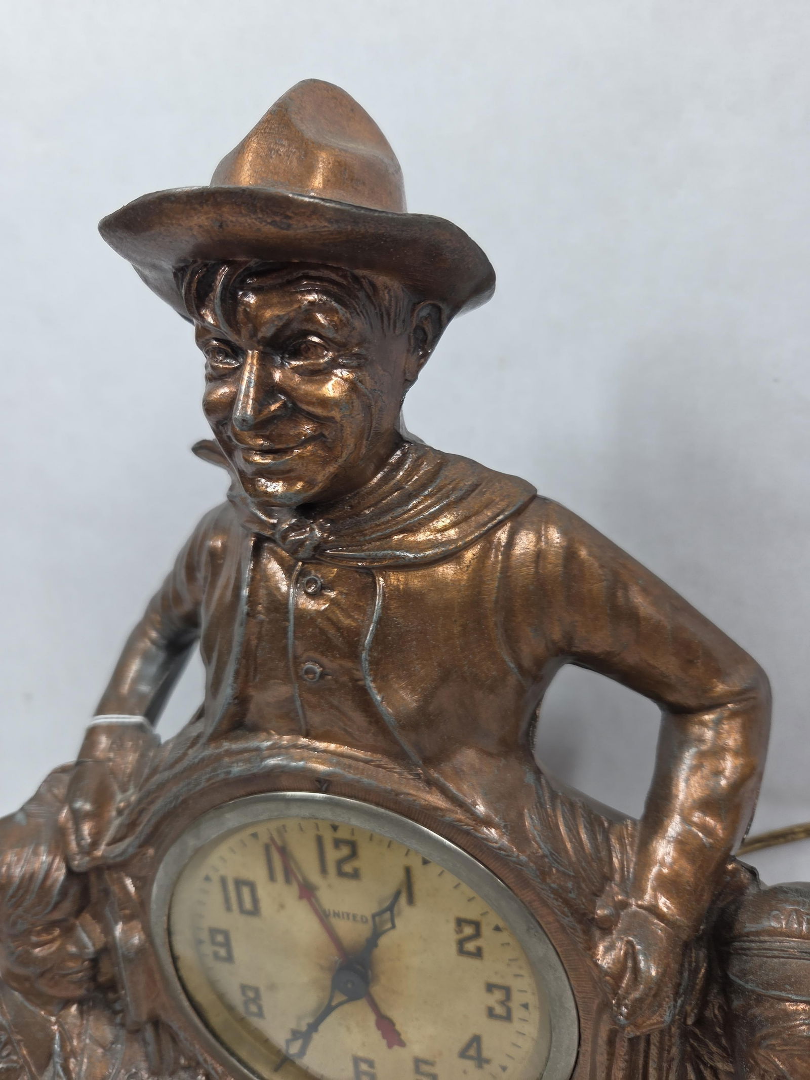 United Clock Co Will Rogers Novelty Clock - 3