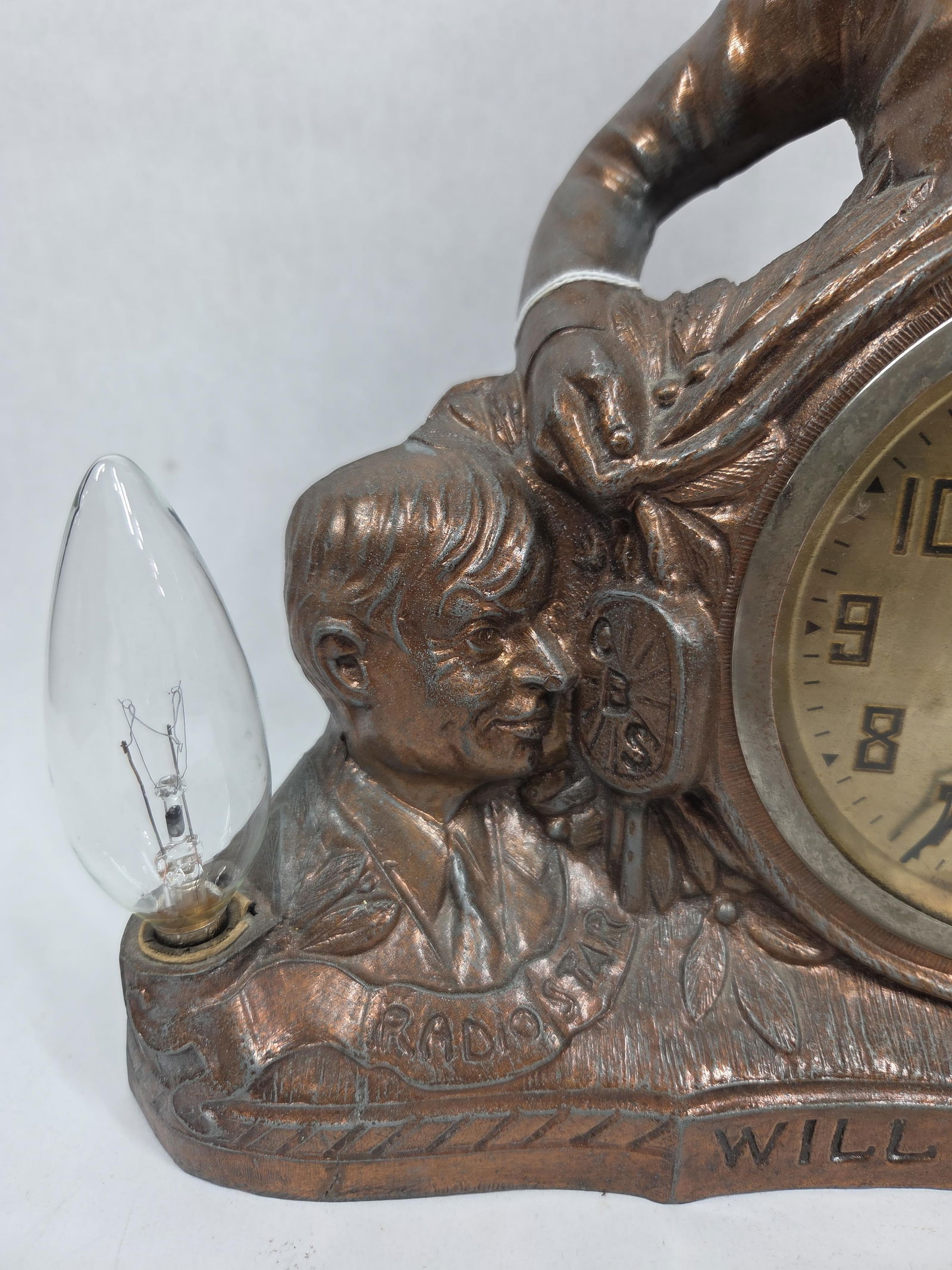 United Clock Co Will Rogers Novelty Clock - 4