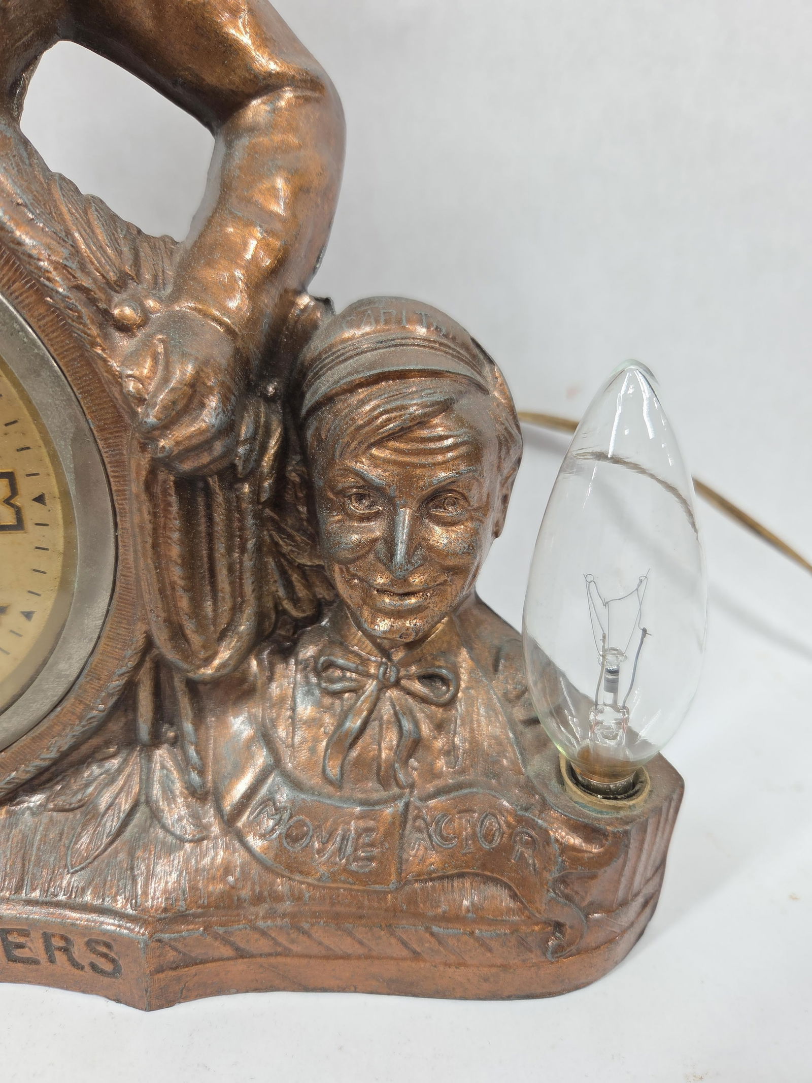 United Clock Co Will Rogers Novelty Clock - 5