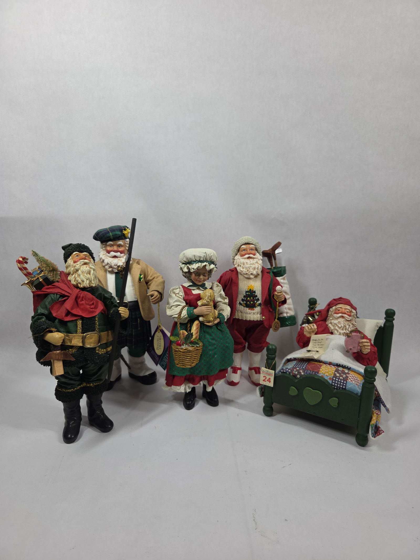 Possible Dreams Clothtique Holiday Figural Santa Collectibles Inc. 5 w/ One Signed (1 of 14)