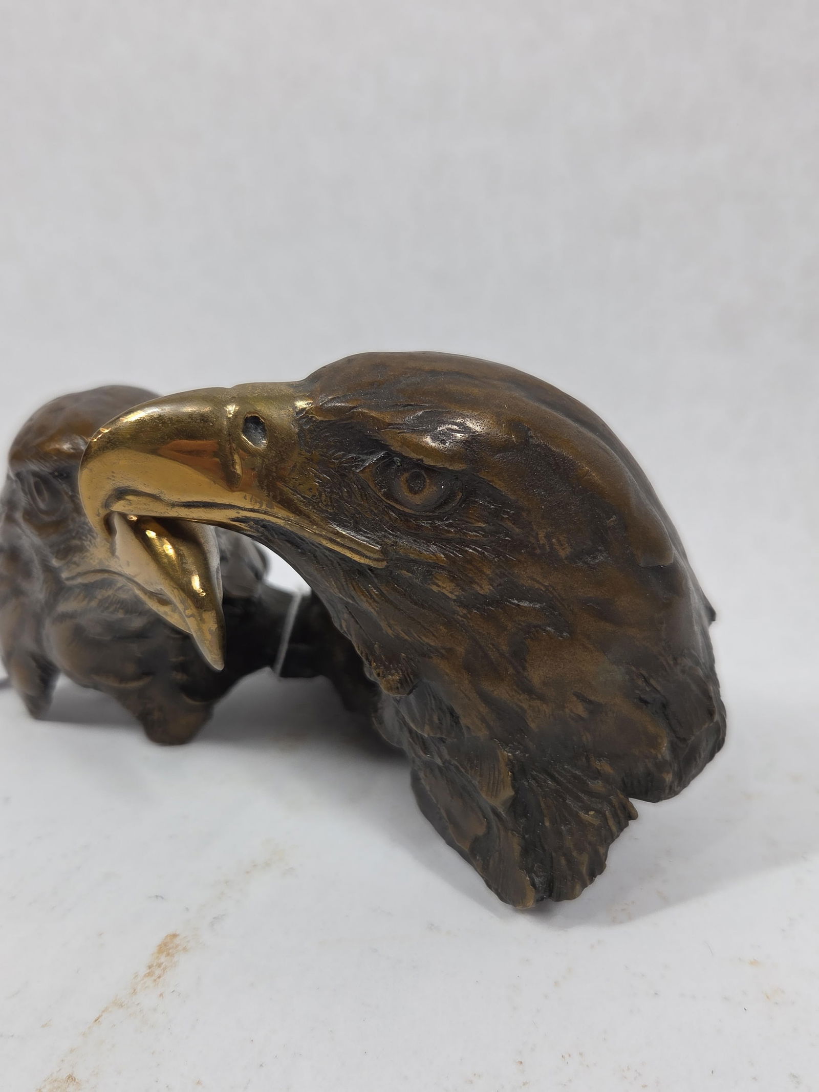 Brass Eagle Head Sculpture - 2