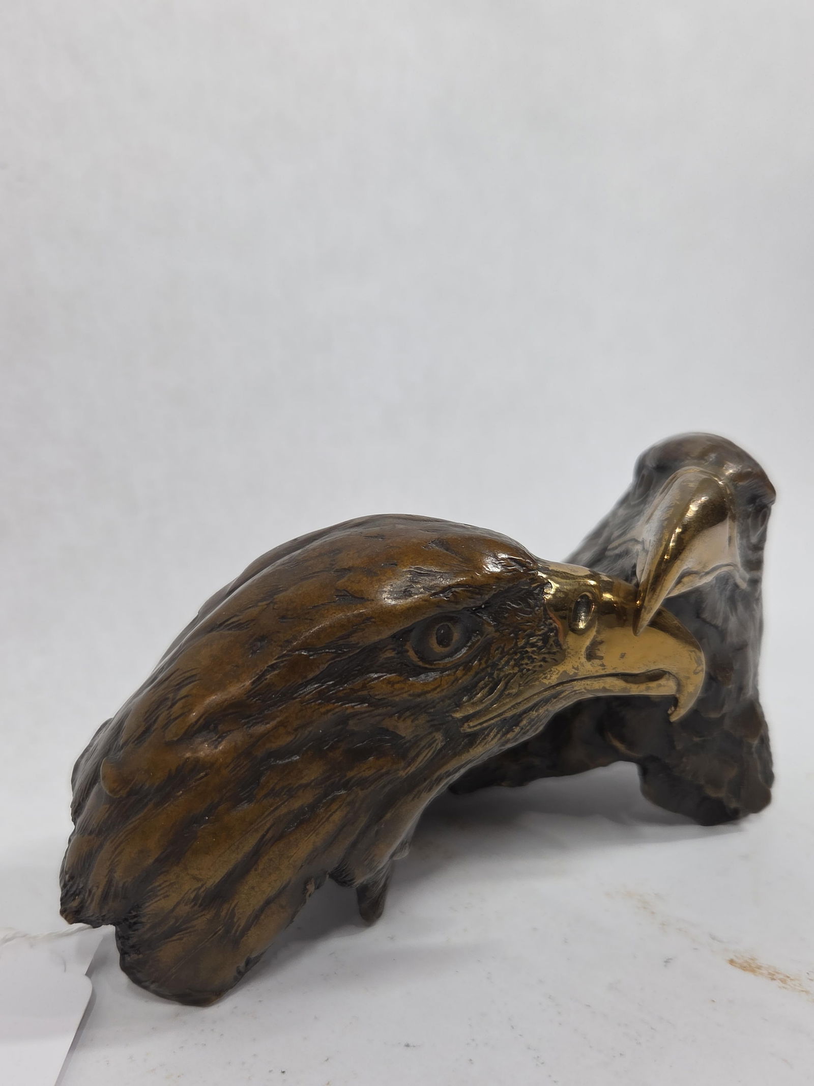 Brass Eagle Head Sculpture - 3