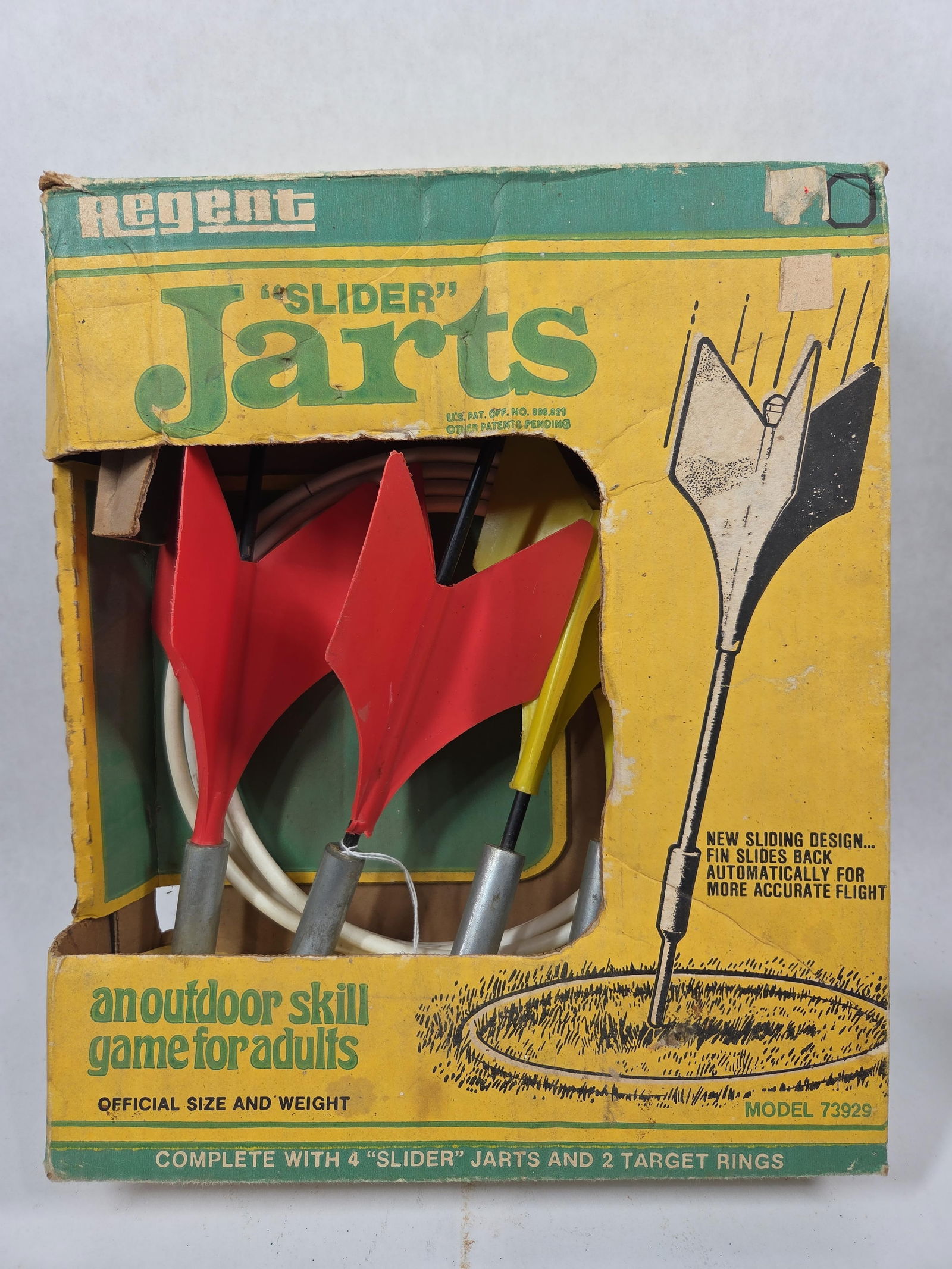 Regent Slider Jarts: Model 73929, for collector purposes only. Appears to be complete with box intact.