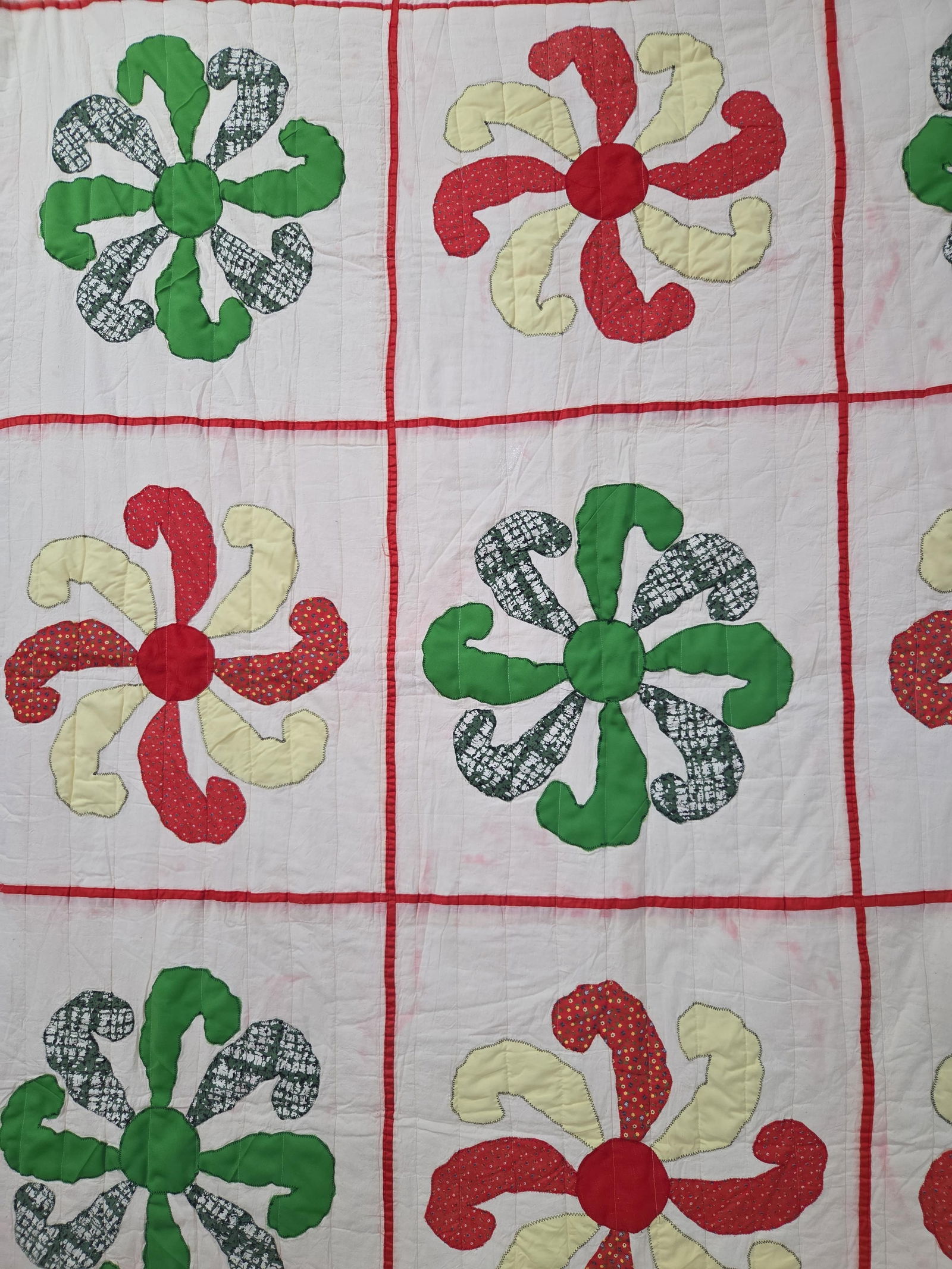Hand Stitched Pinwheel Applique Quilt (1 of 10)