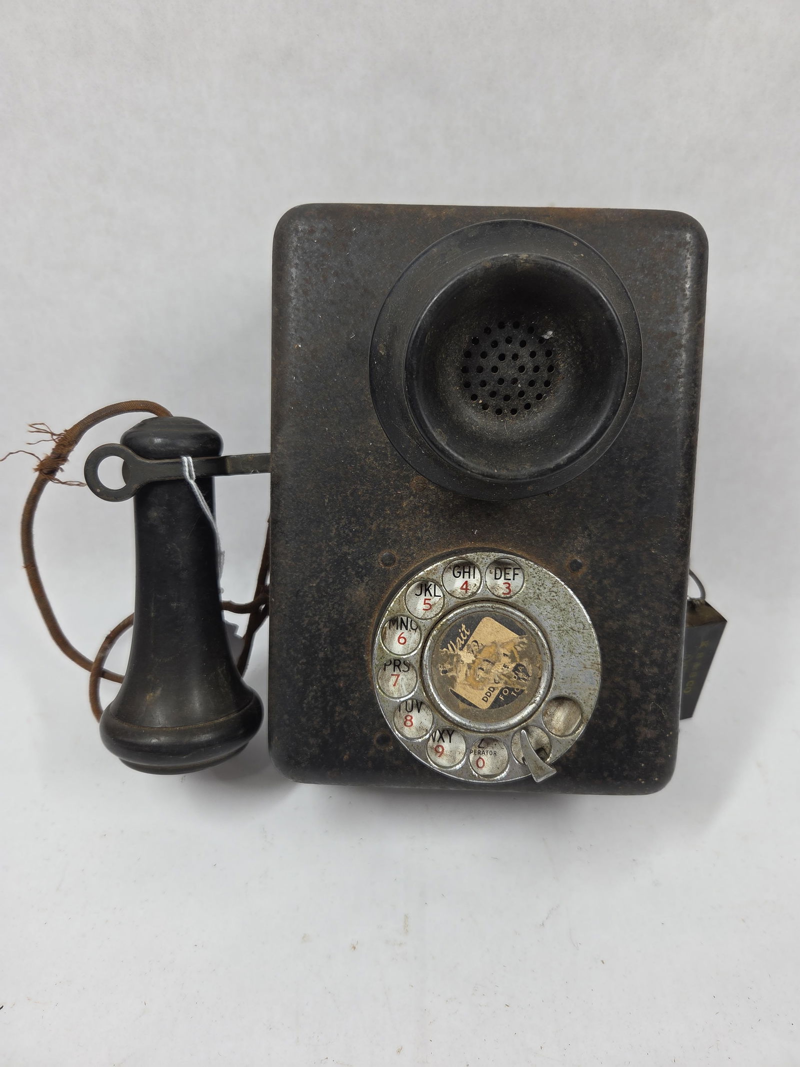 1920's Wall Hanging Rotary Dial Telephone in Metal Housing (1 of 5)