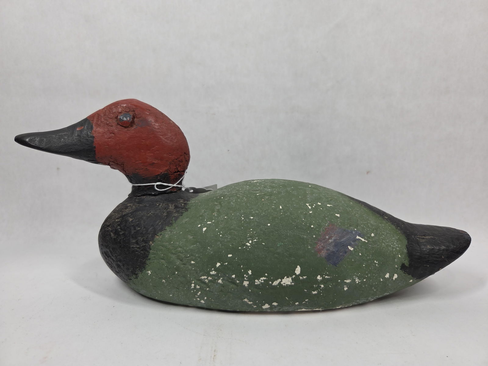 Mid 20th C. Hand Carved and Hand Painted Wood Canvas Back Duck Decoy (1 of 5)