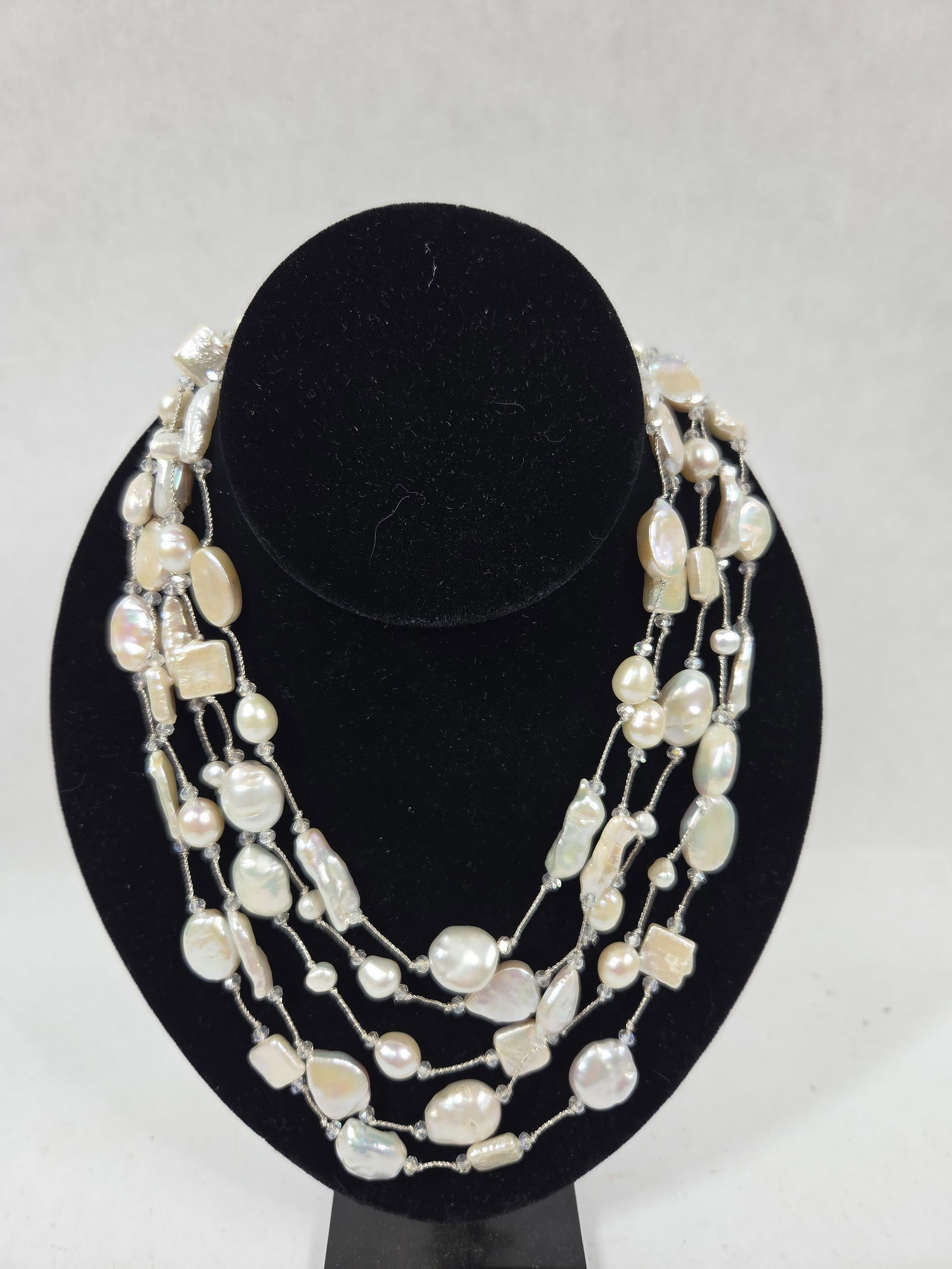 Sterling Lucas Lameth Multi Strand Pearl Necklace (1 of 4)