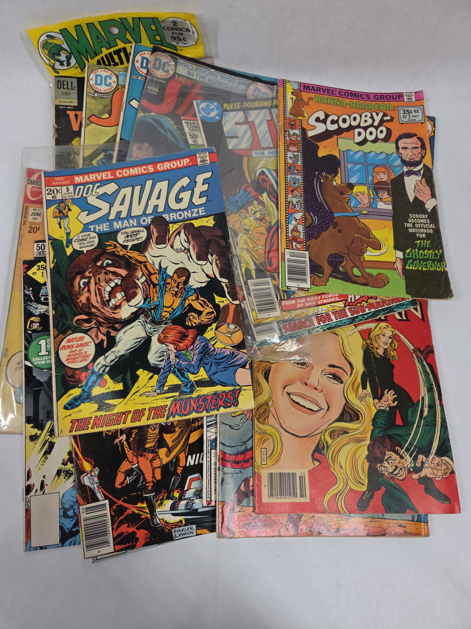 Vintage Comic Book Lot Inc. Battlestar Galactica, Star Trek, Spider Man, Star Wars, Shadow and More (1 of 14)