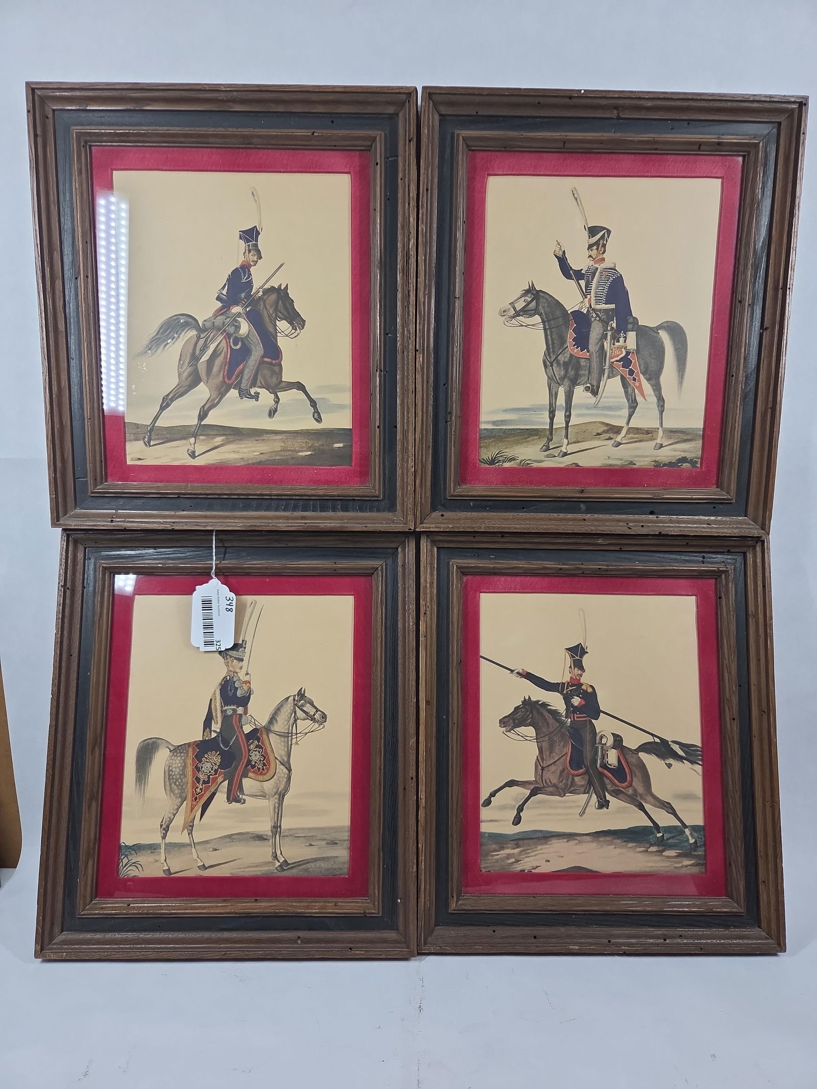 Catalda Fine Arts Inc. Set of 4 Framed Calvary Officer Large Militaries Lithos: this great lot of 4 framed and matted military lithos measure 14 x 16