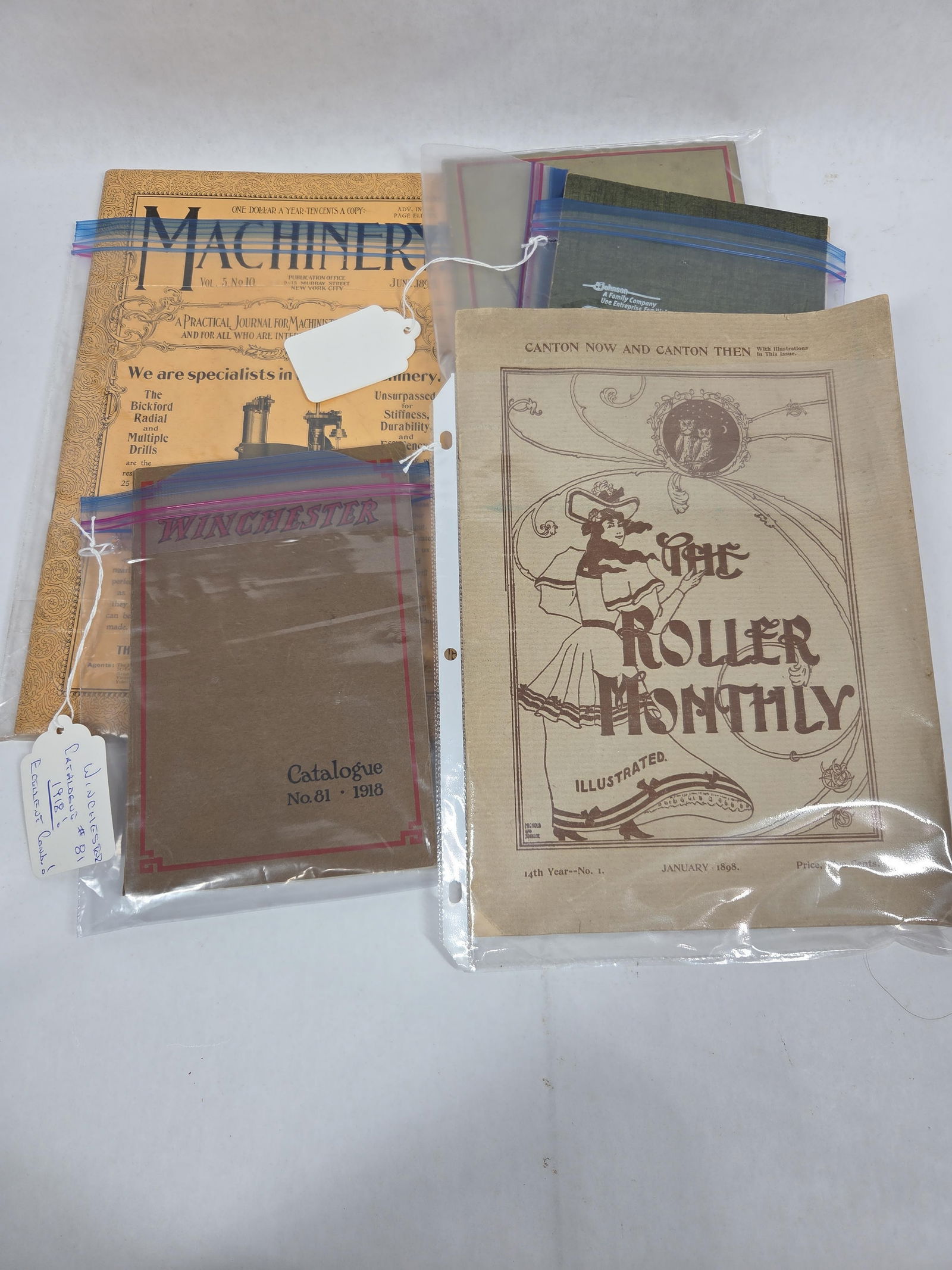 Canton Ohio Ephemera, 1909 Stanley Catalogue, Winchester, and American Mechanical Book: 1913 The American Mechanical Toy co Dayton Ohio Assembly model. Winchester Catalog #81. 1918 in excellent condition. Original 1909 Stanley Rule and Level Co. No 188. June 1899 edition of Machinery
