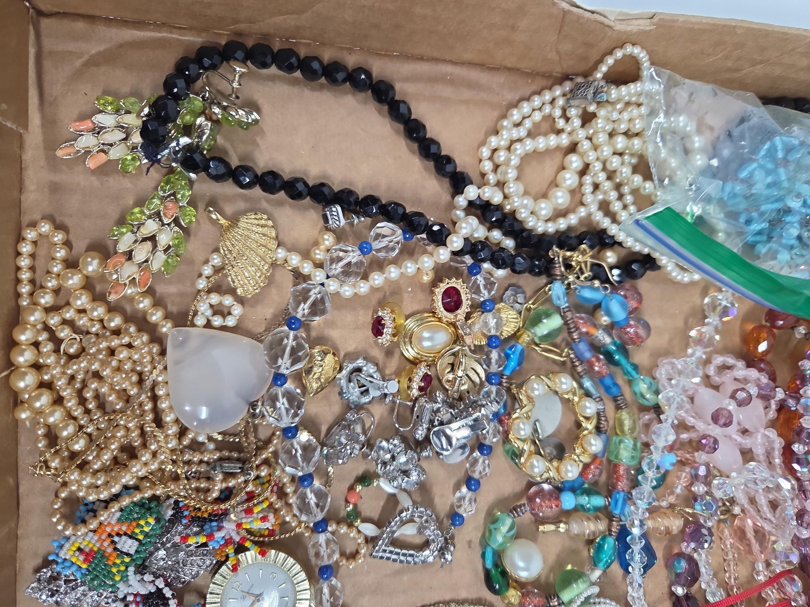 Enameled Brooch, Beaded, Ruby Set and Jewelry - 2