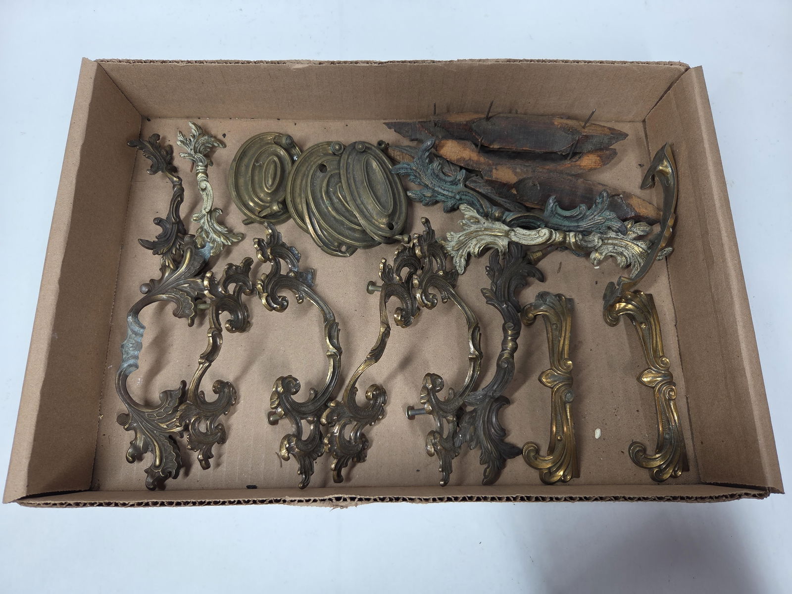 Brass Hardware & Pull Knobs: several different patterns.