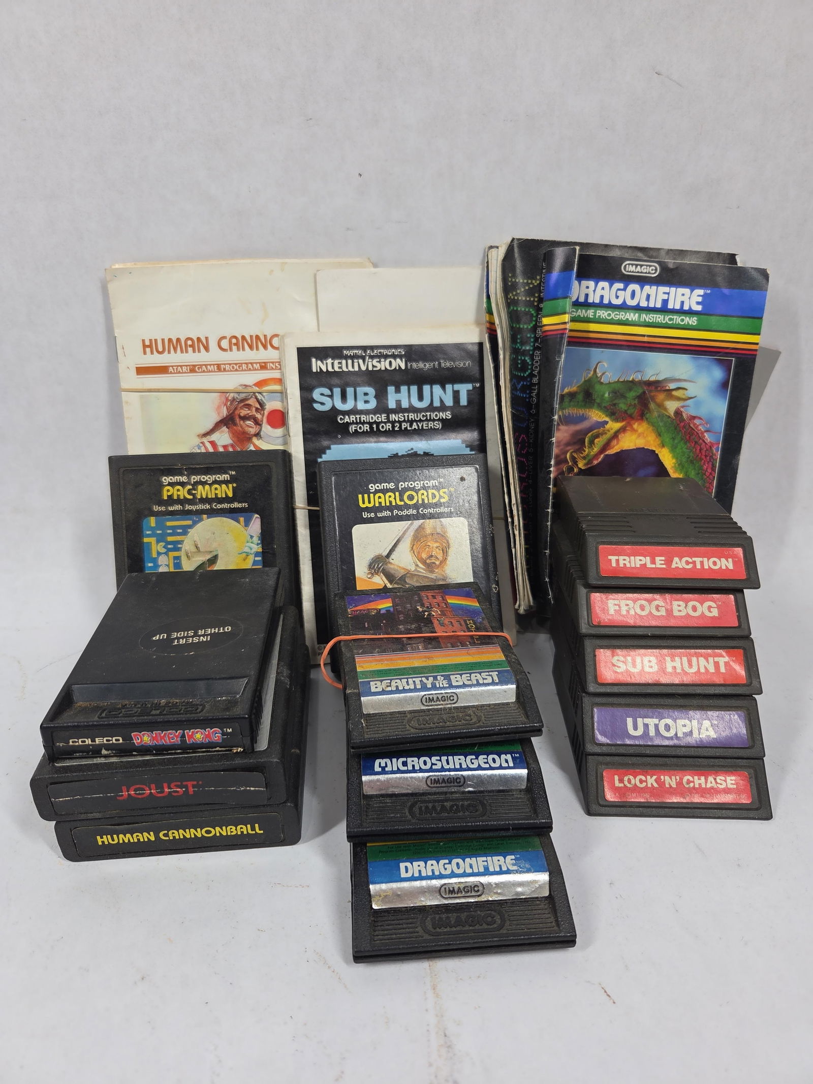 Intellivision and Atari Game Cartridges Inc. Donkey Kong, Pac Man, Frog Bog, Jous and More (1 of 5)