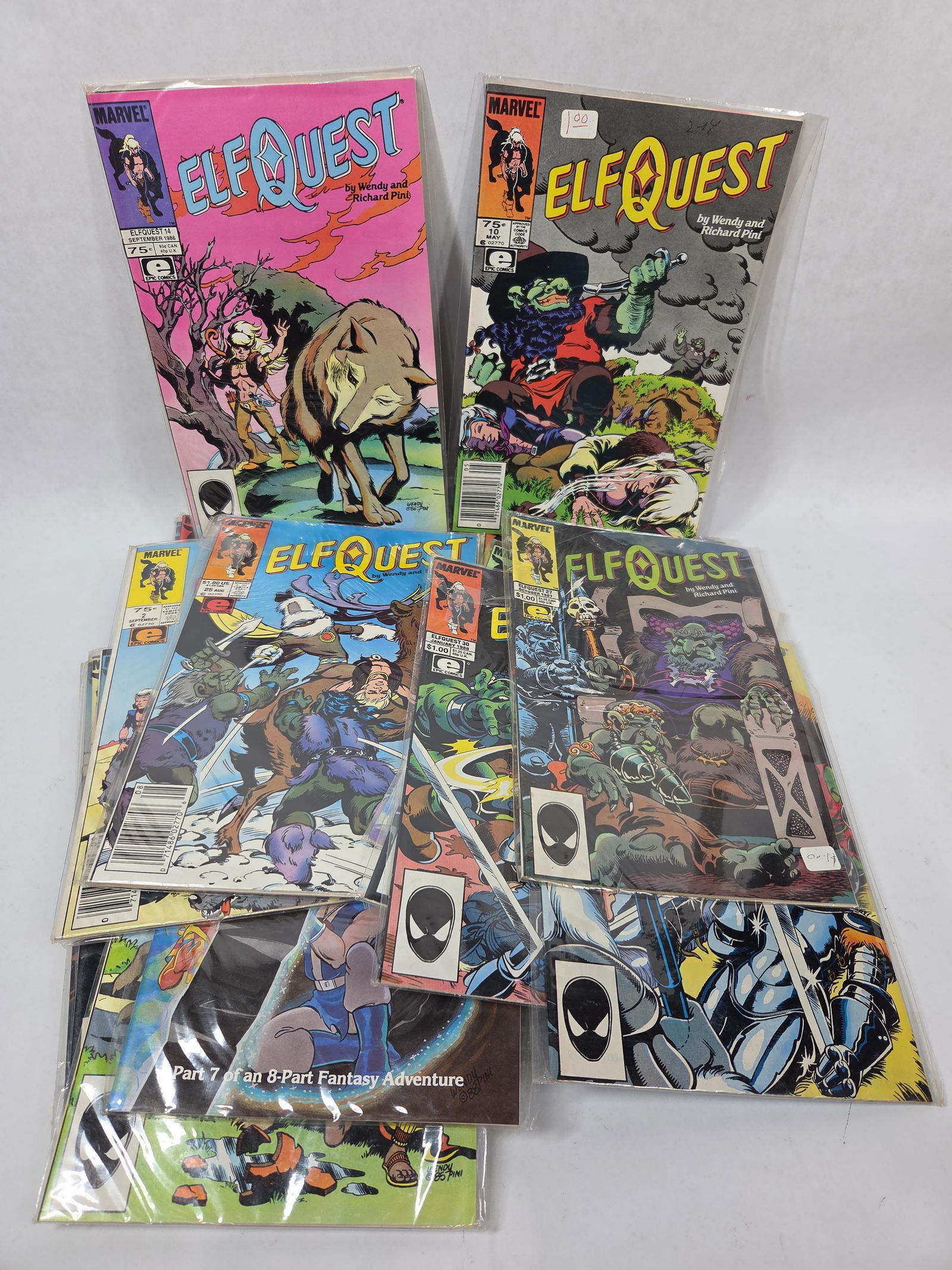 Vintage Elf Quest Marvel Comic Book Lot of 30+ Comics: All in protective sleeves and in overall good condition
