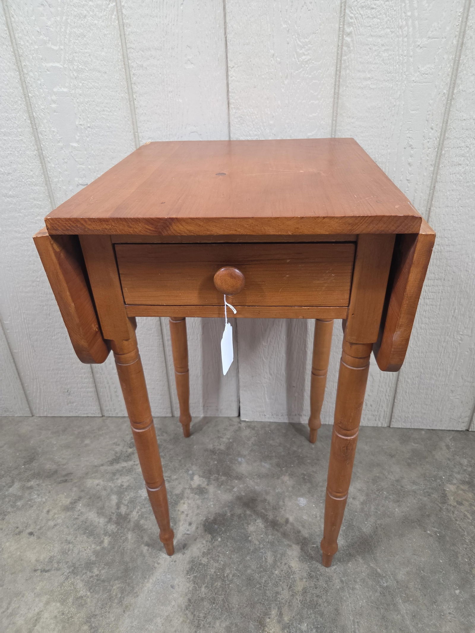 VTG One Drawer Drop Leaf Side Table (1 of 7)