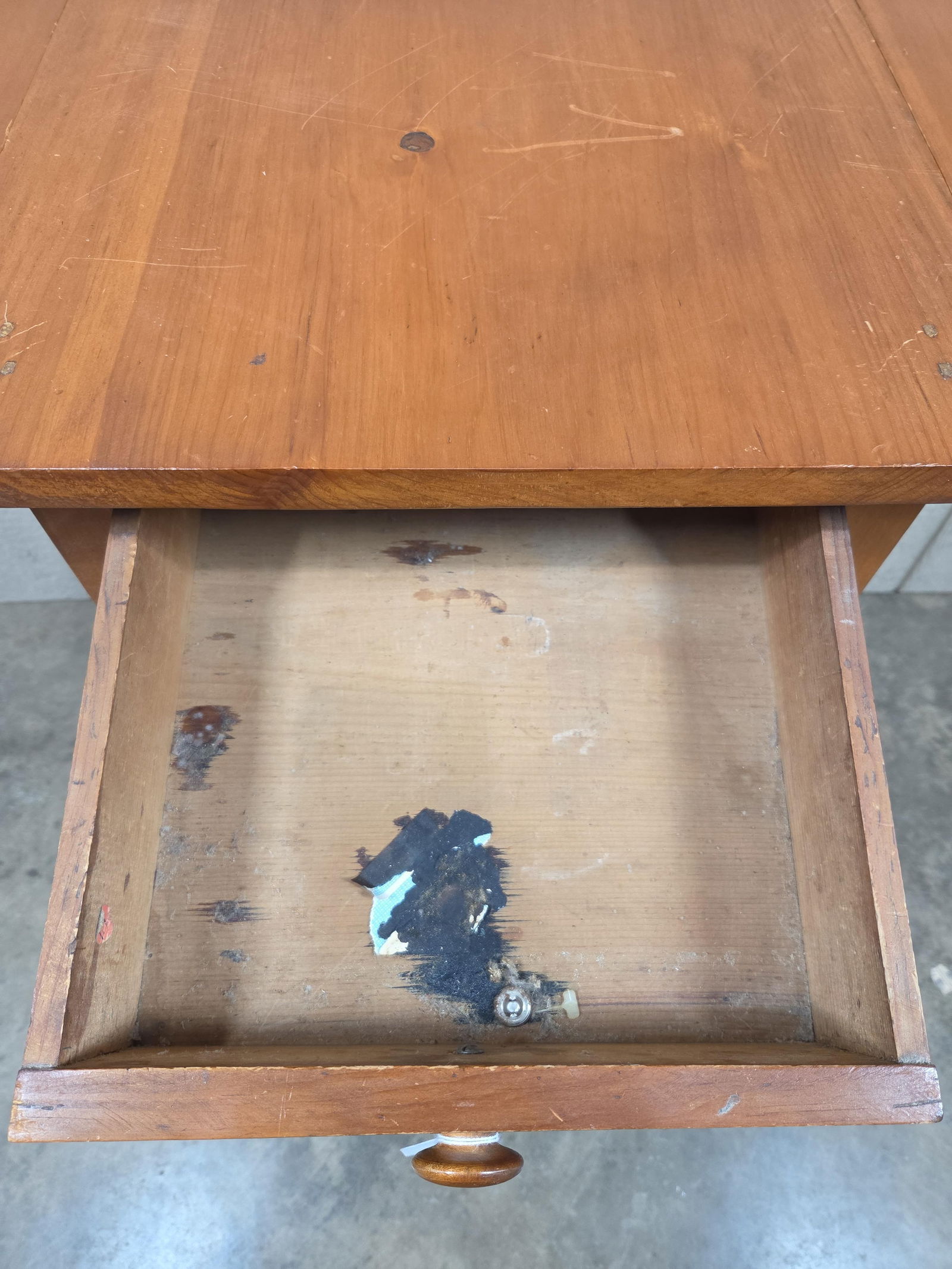 VTG One Drawer Drop Leaf Side Table - 2