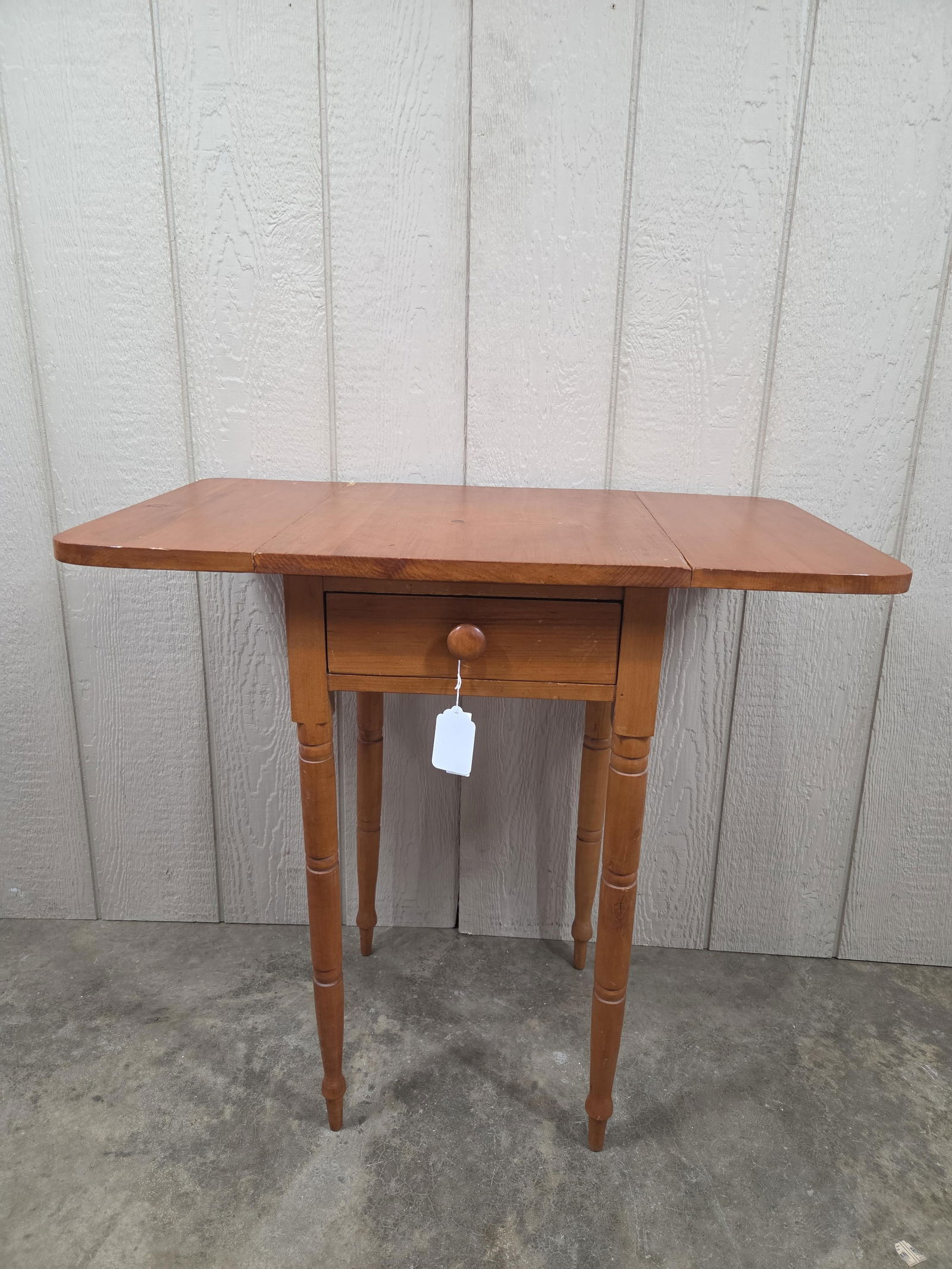 VTG One Drawer Drop Leaf Side Table - 3