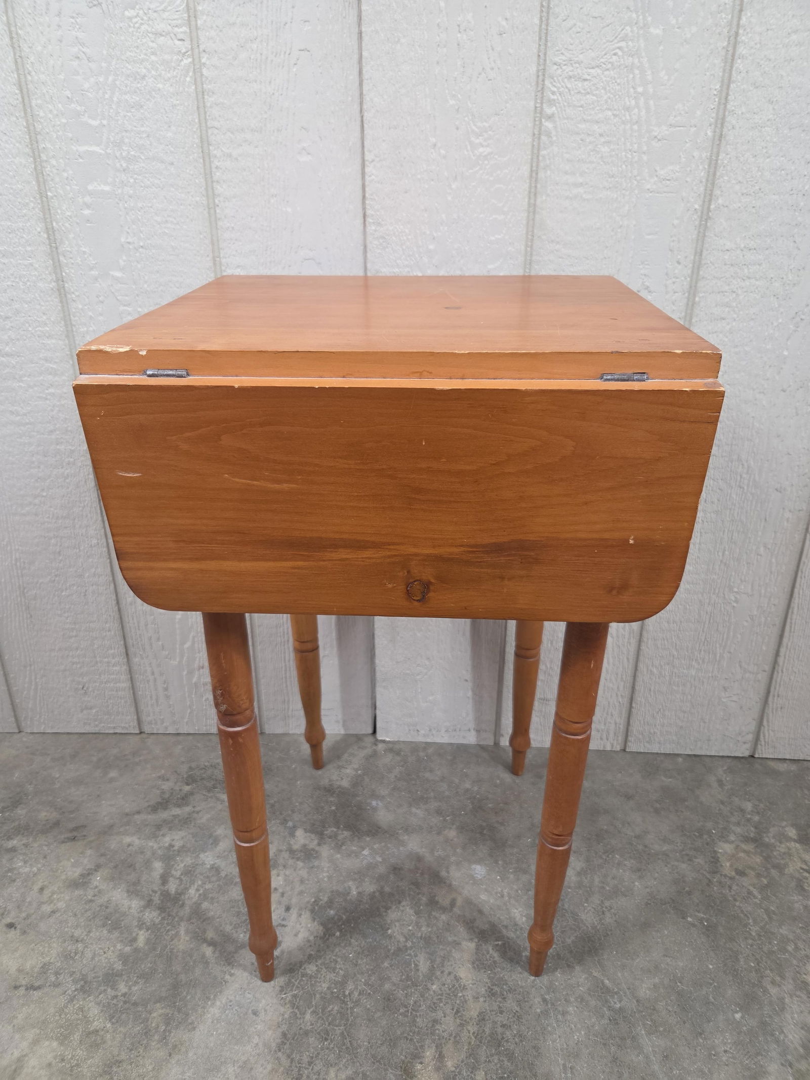 VTG One Drawer Drop Leaf Side Table - 7