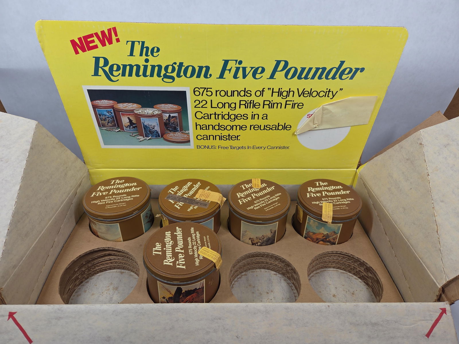 Remington Countertop Store Display w/ Tin Cannisters Original Packaging: Great display pce. including 5 cannisters