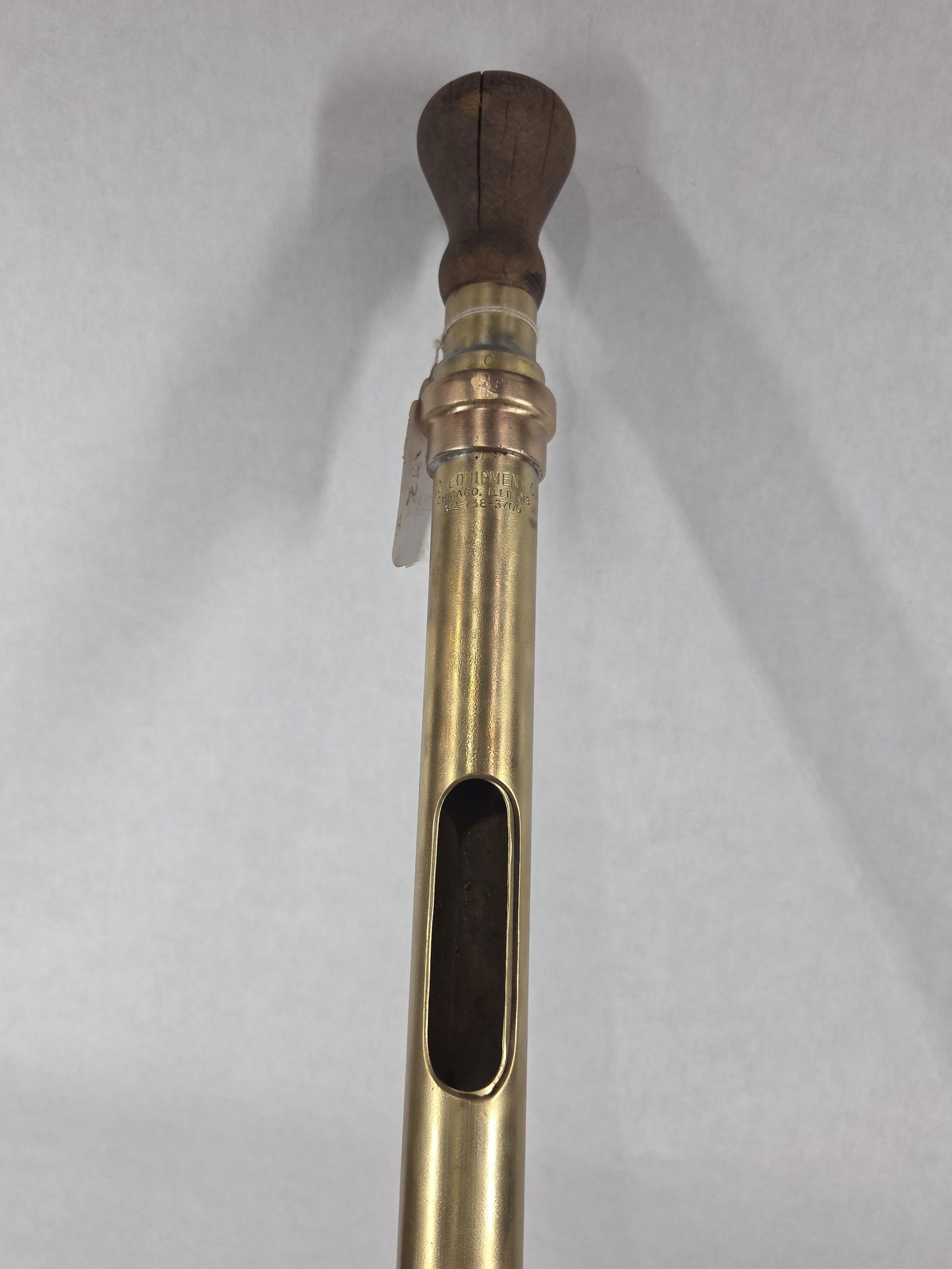 1940's Seedboro Solid Brass 7 Slot Grain Seed Probe: Great like new condition