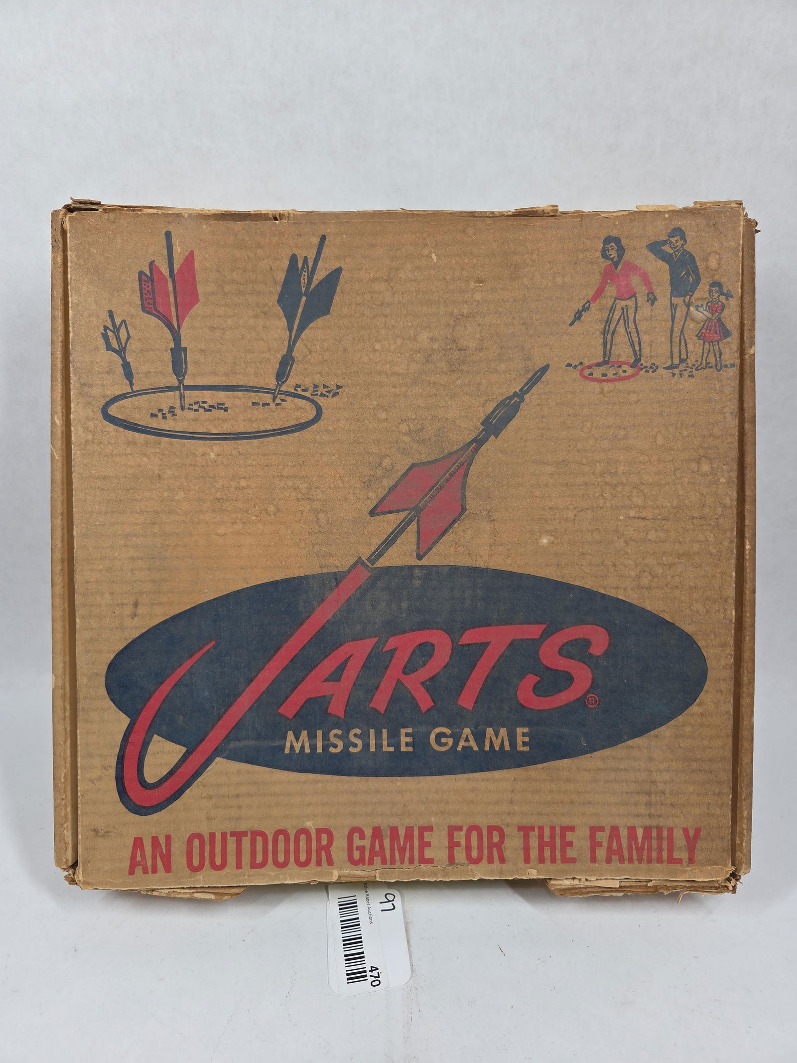 Jarts Co. Outdoor Yard Missile Game Complete in Original Packaging: Great collectible lot with set being complete and condition issues showing to packaging only