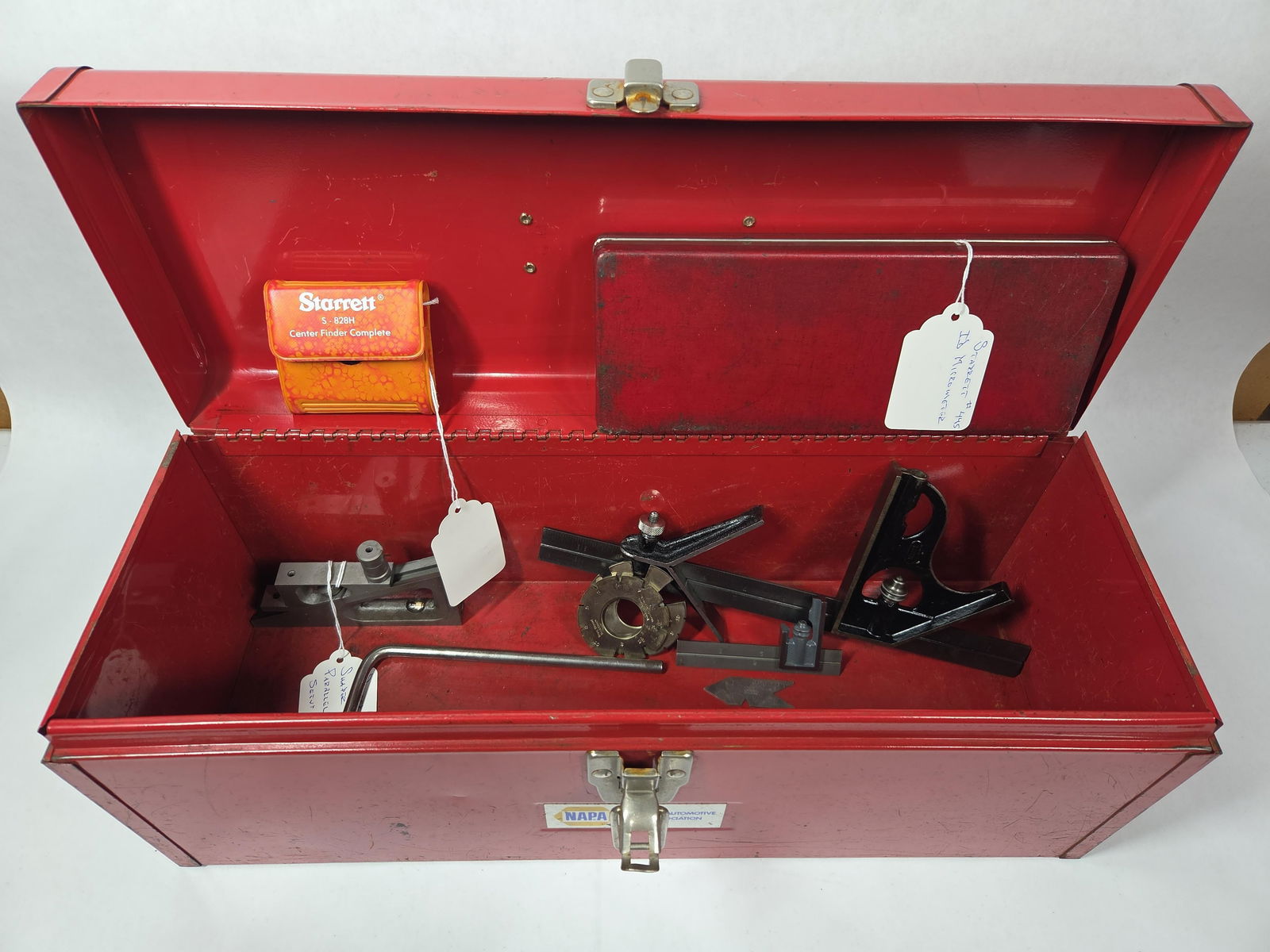 Starrett Micrometer, Starrett Center Finder, Planer and Shaper in Tool Chest: This is a great tool lot with all being in original packaging or like new condition