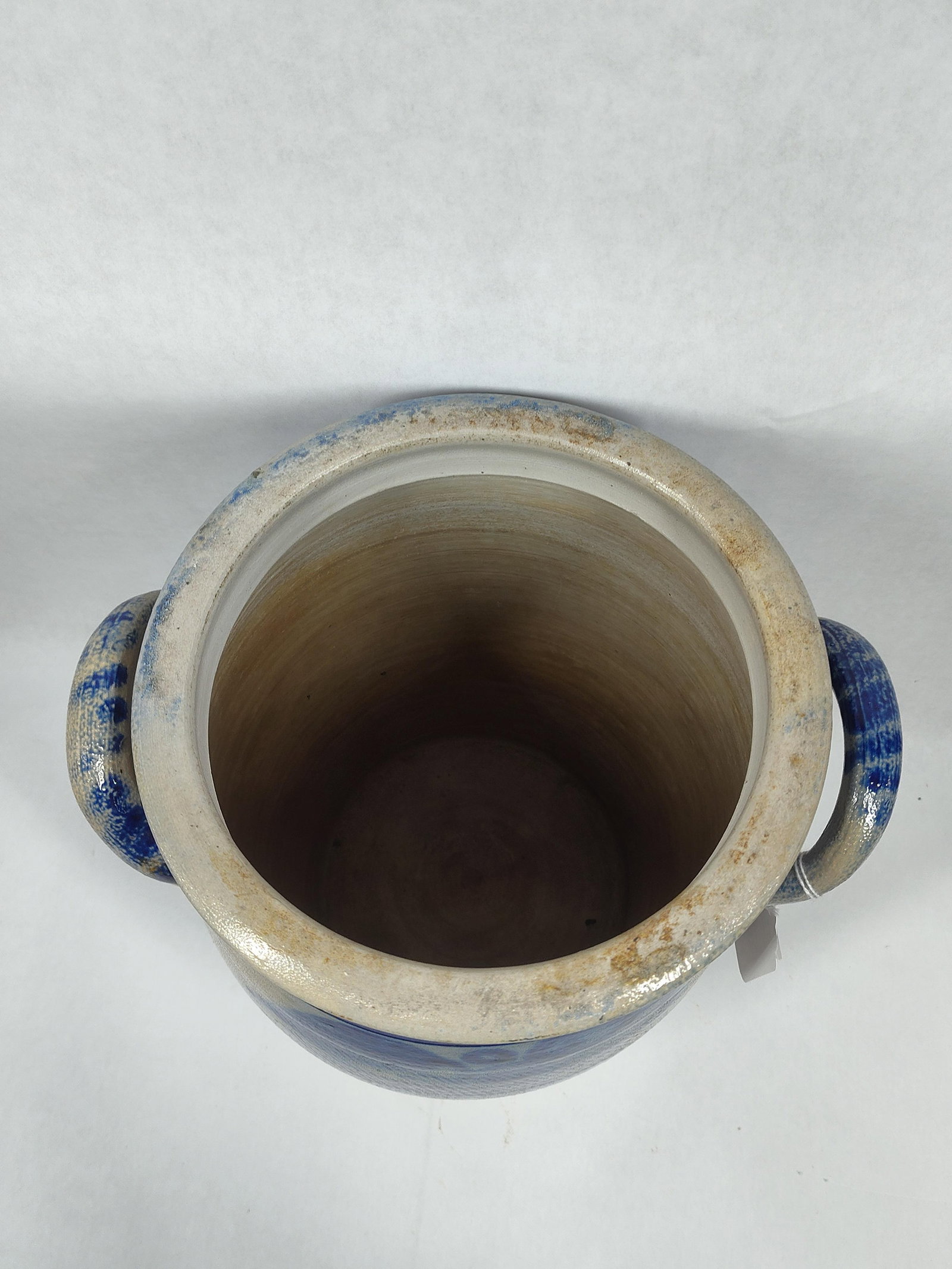 Cobalt Decorated 2 Handled Crock - 5