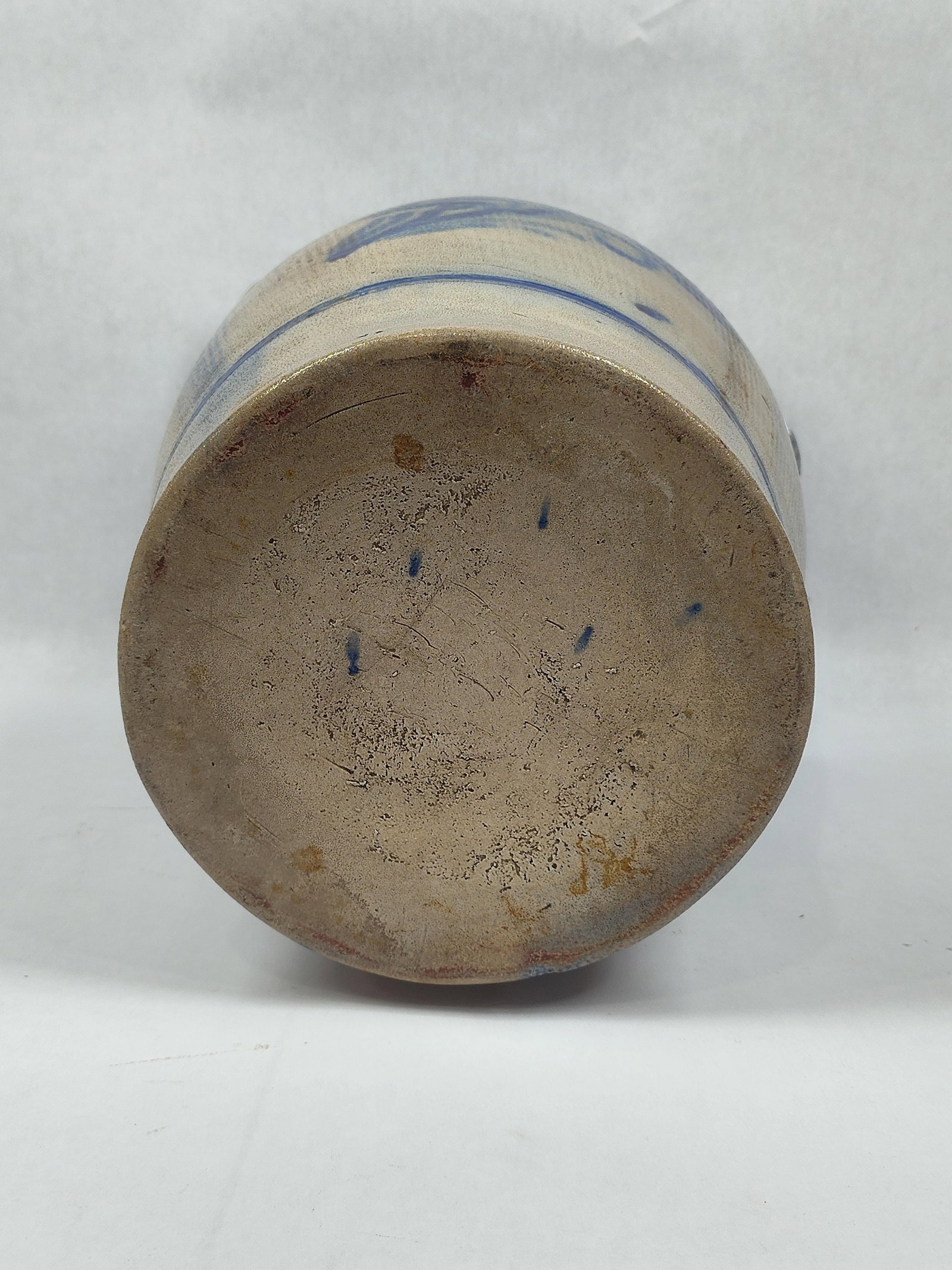 Cobalt Decorated 2 Handled Crock - 6