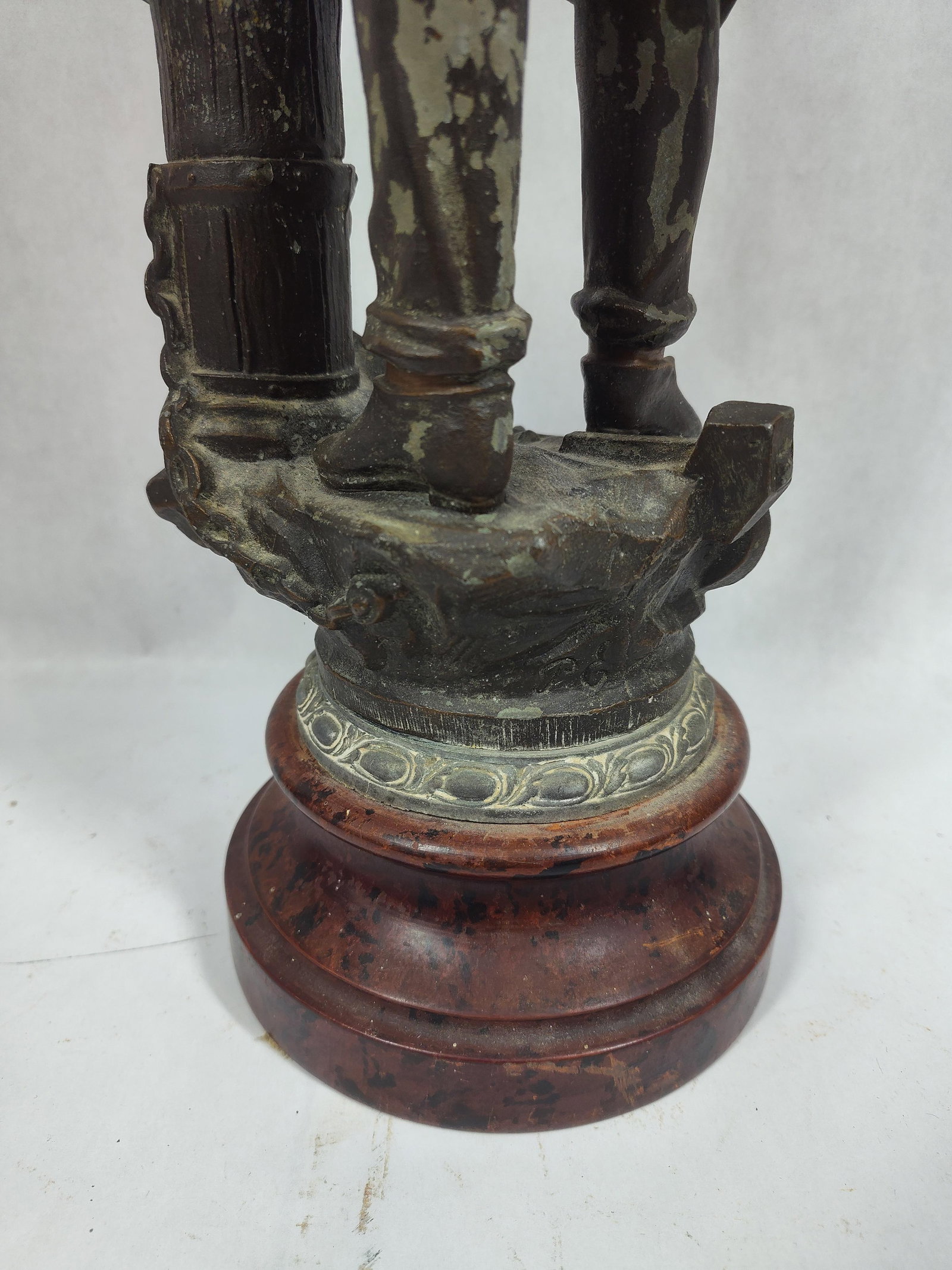 Signed Blacksmith Statue on Pedestal - 5